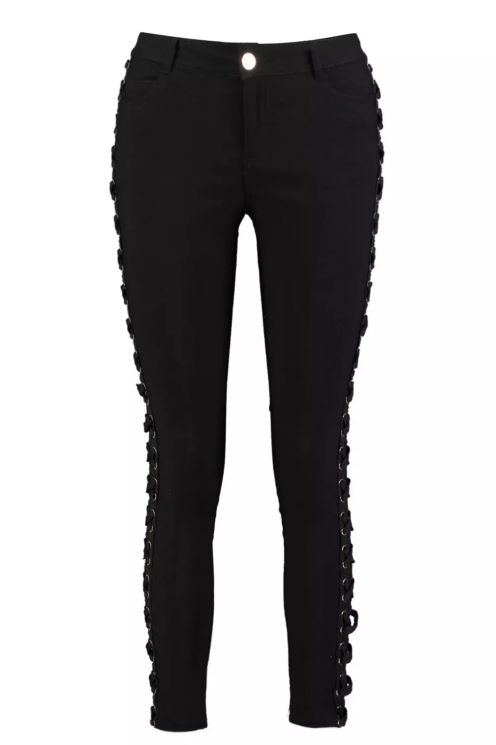 Selma Side Lace Up Skinny Jeans