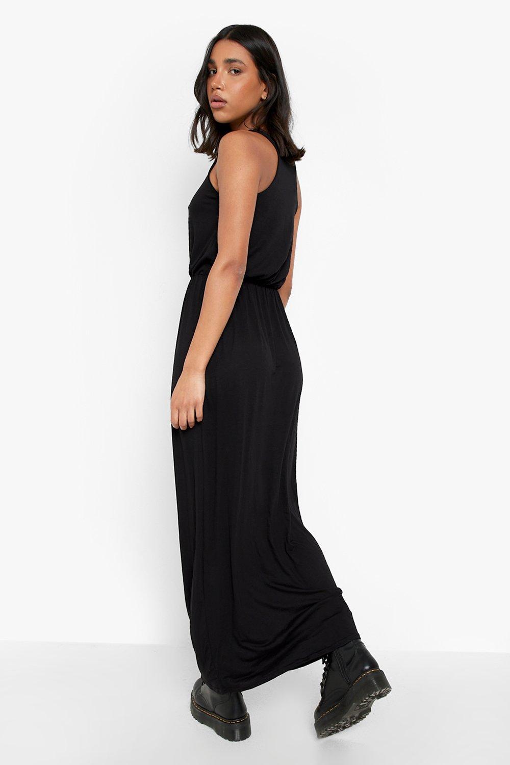 Boohoo racer hotsell back maxi dress