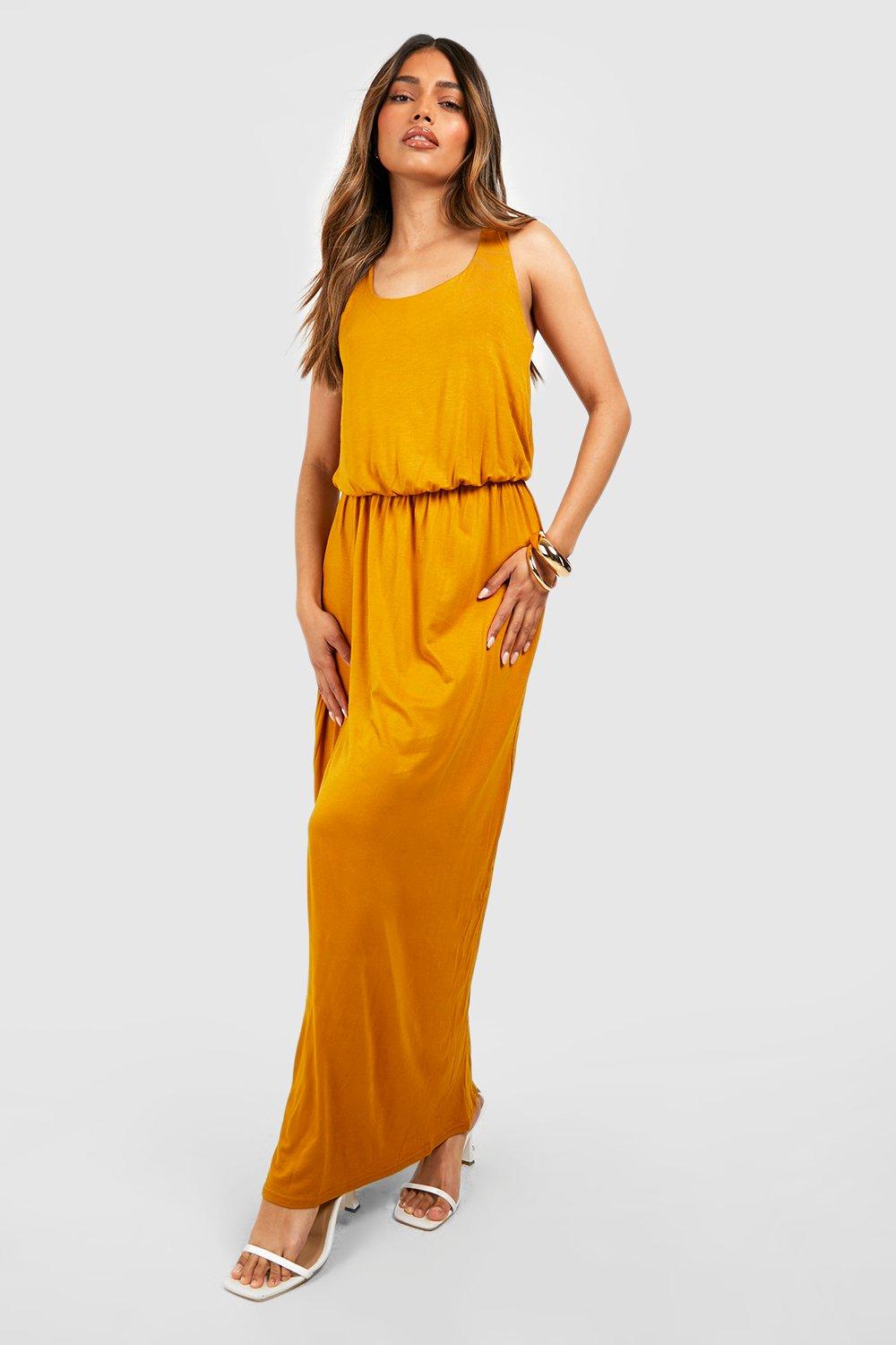 yellow orange maxi dress