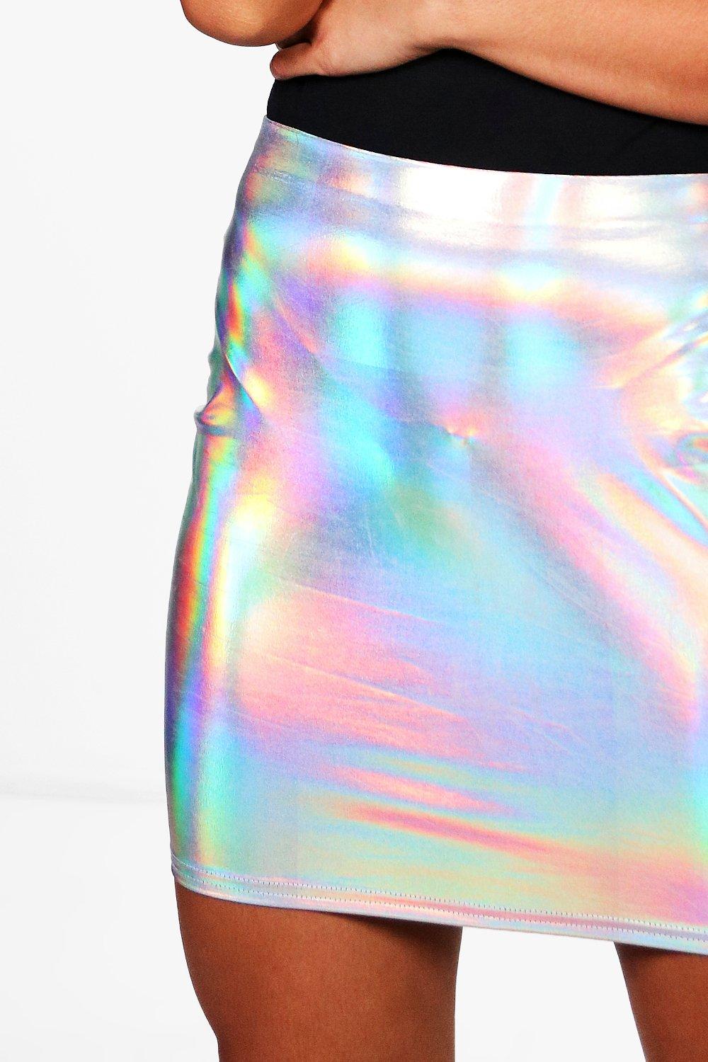 Metallic skirt holographic sale