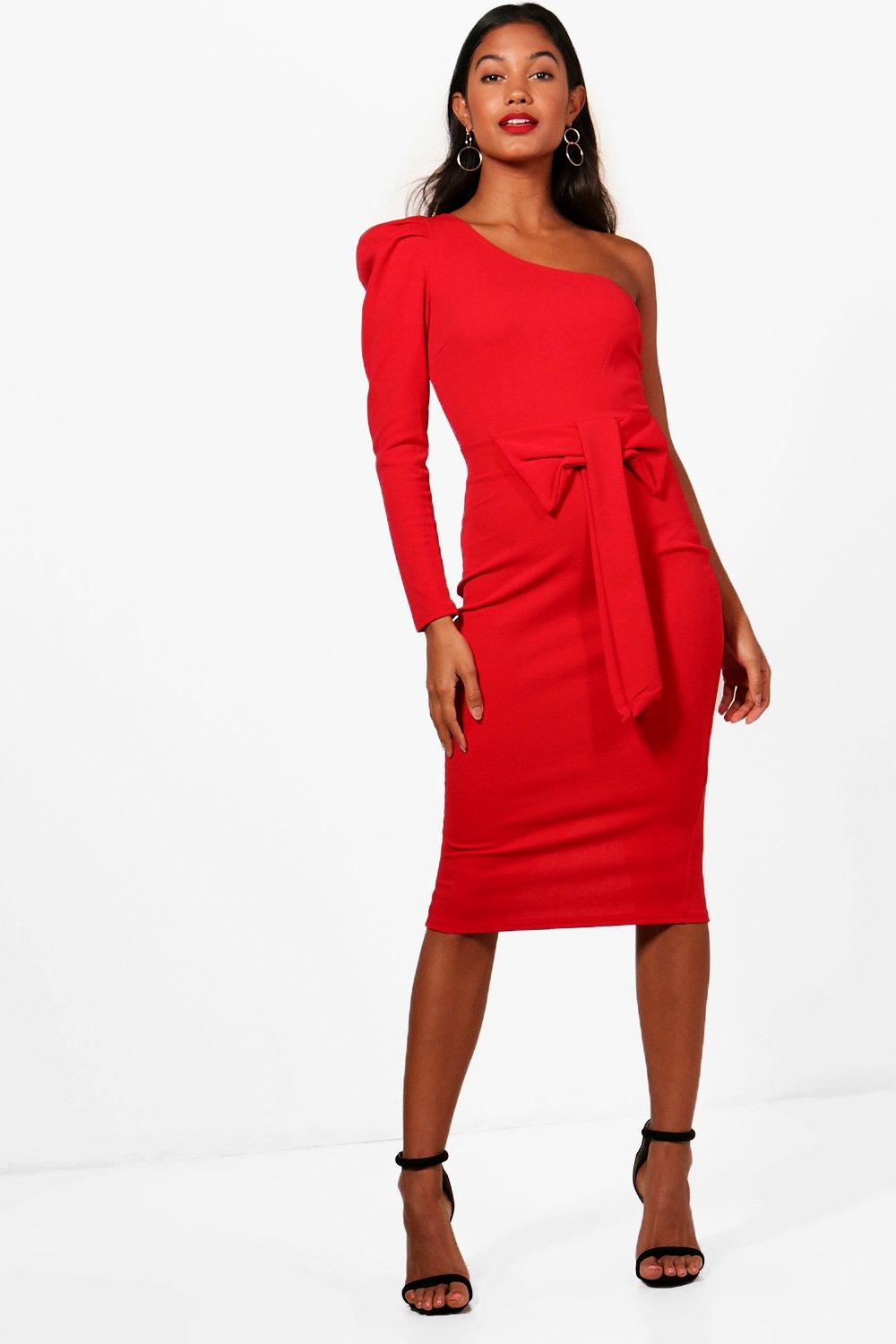 boohoo bow dress