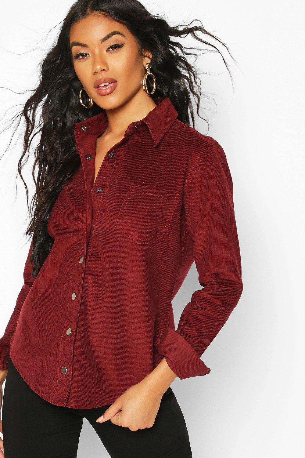 Burgundy shirt hotsell for womens