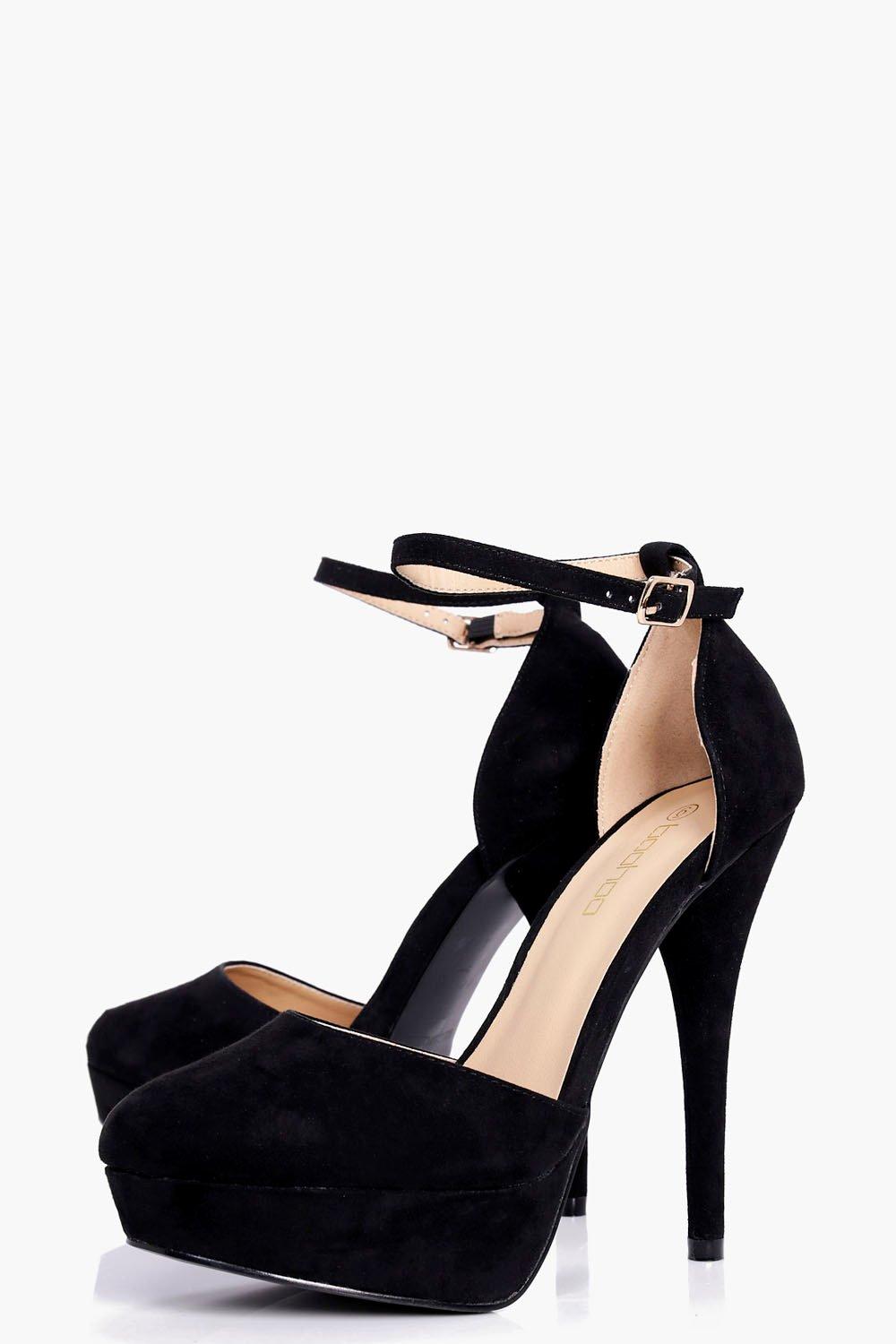 Close Round Toe Platform Heels