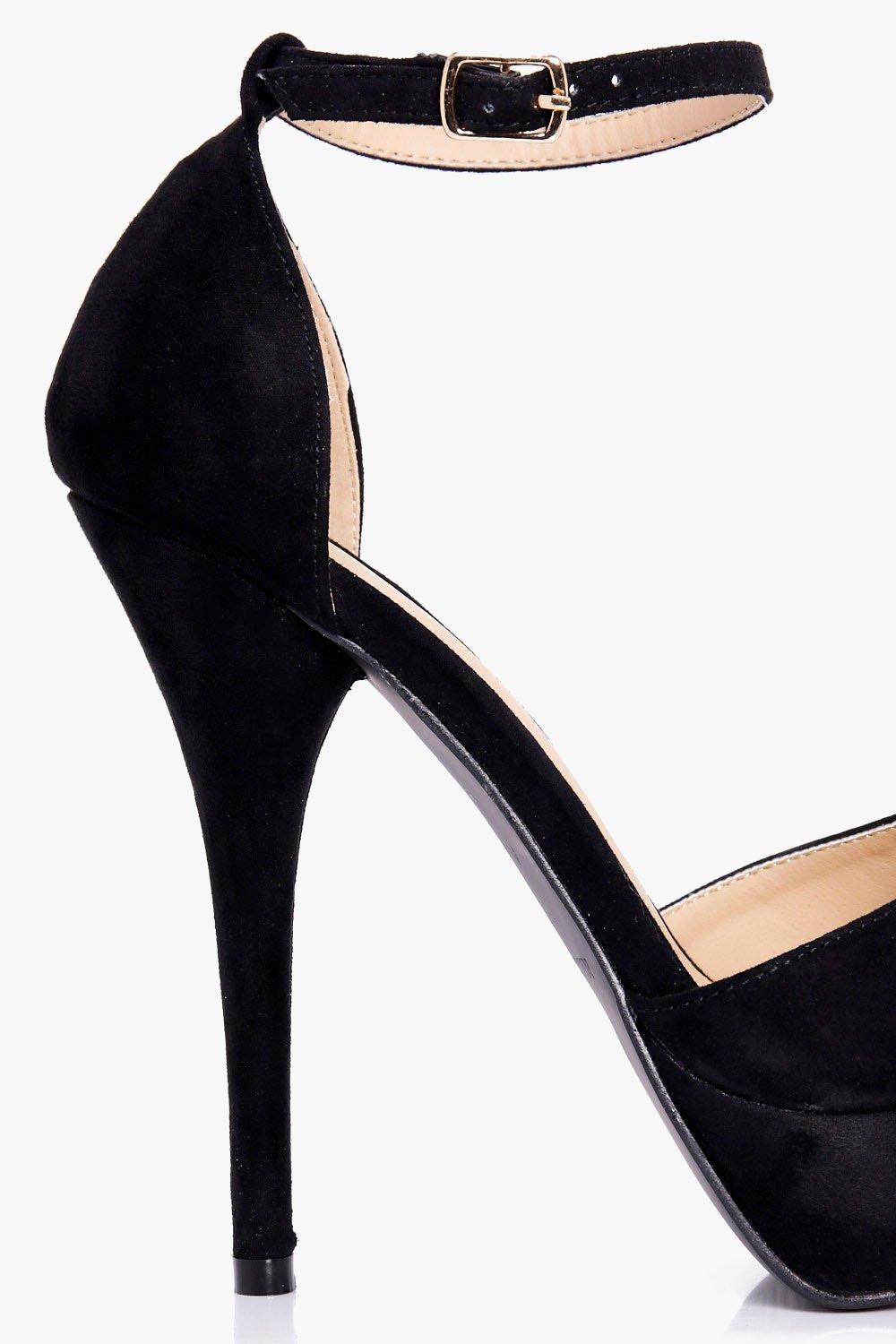 Round toe heels outlet black