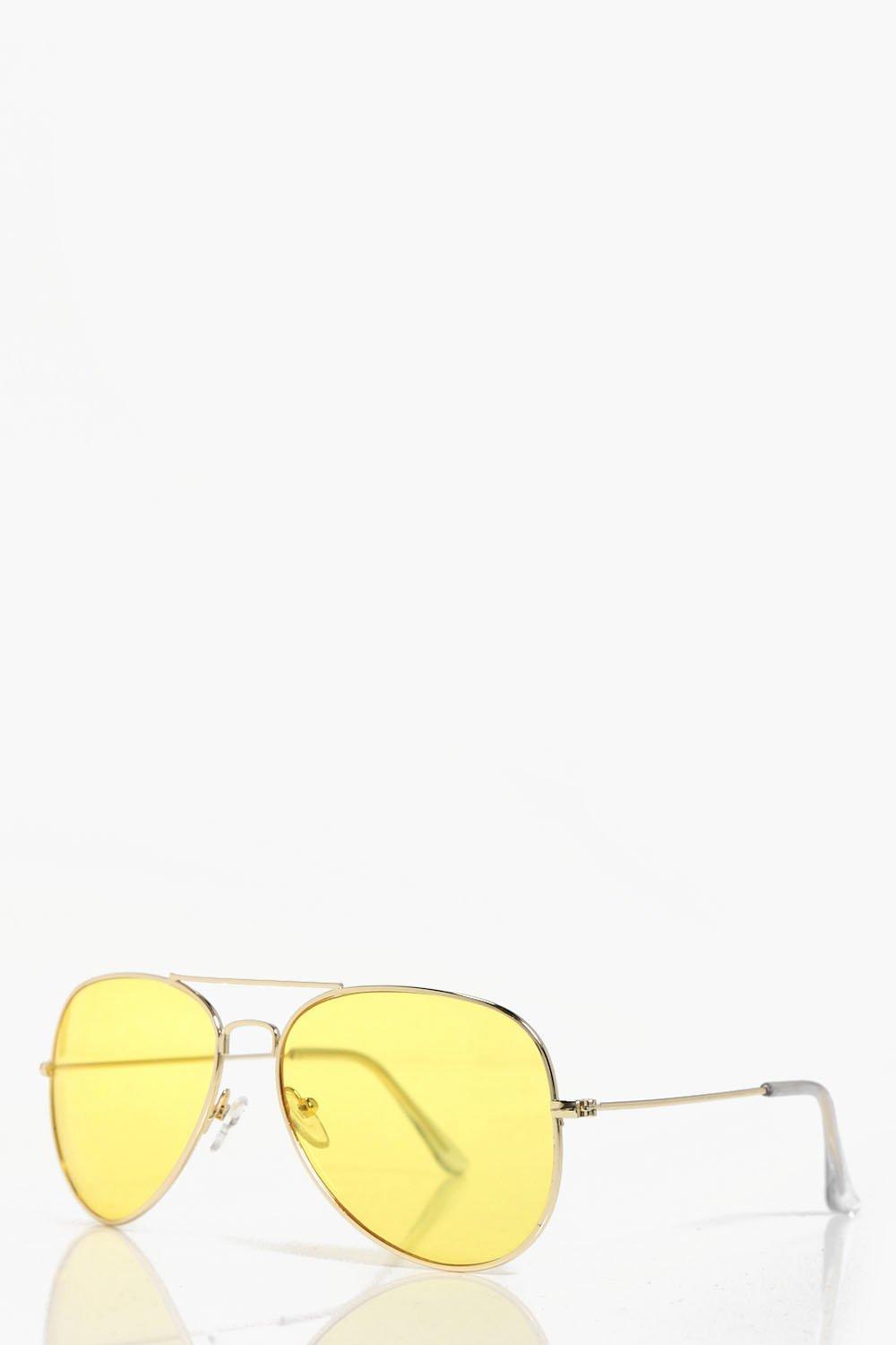 Yellow polarized best sale aviator sunglasses