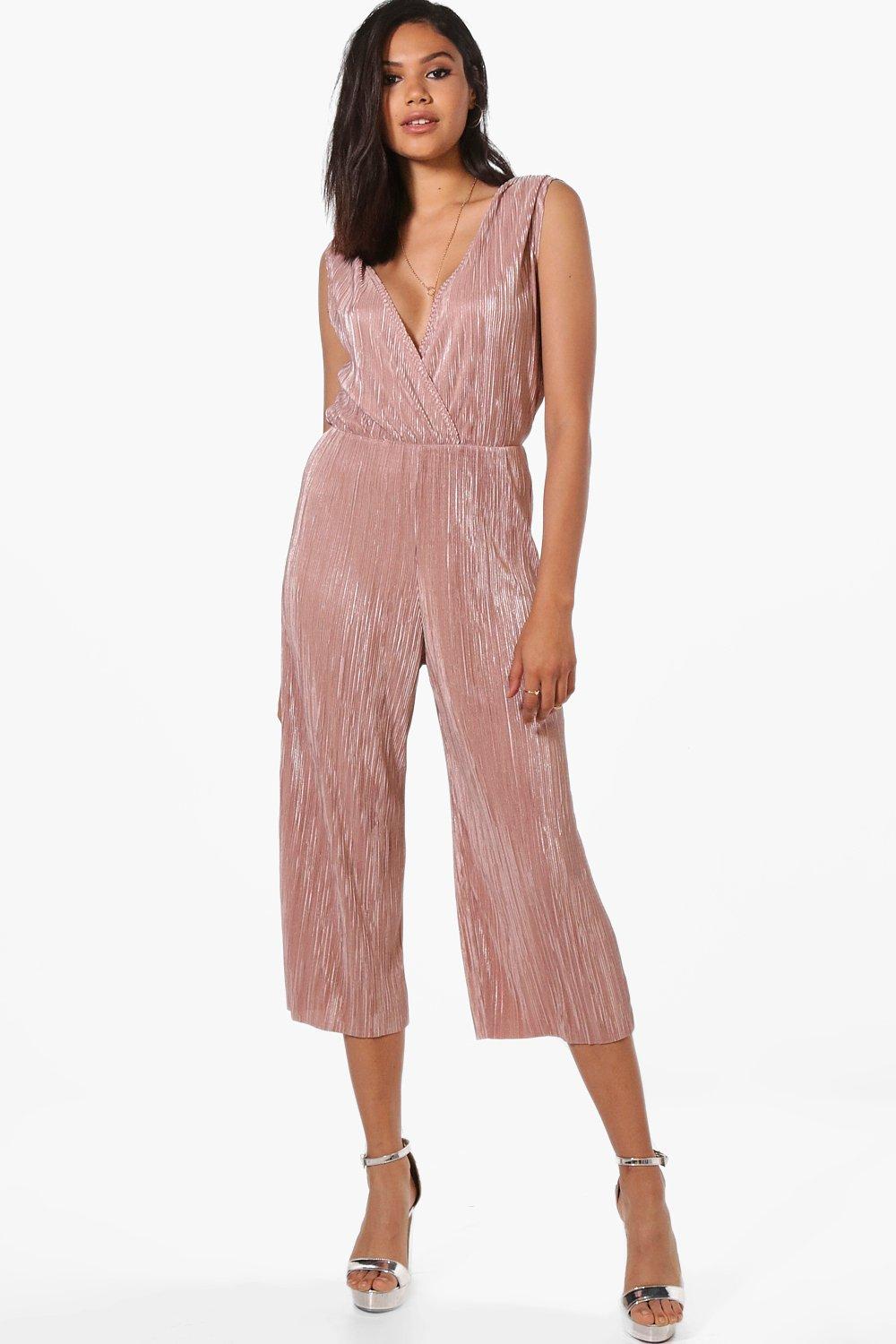 boohoo wrap front jumpsuit