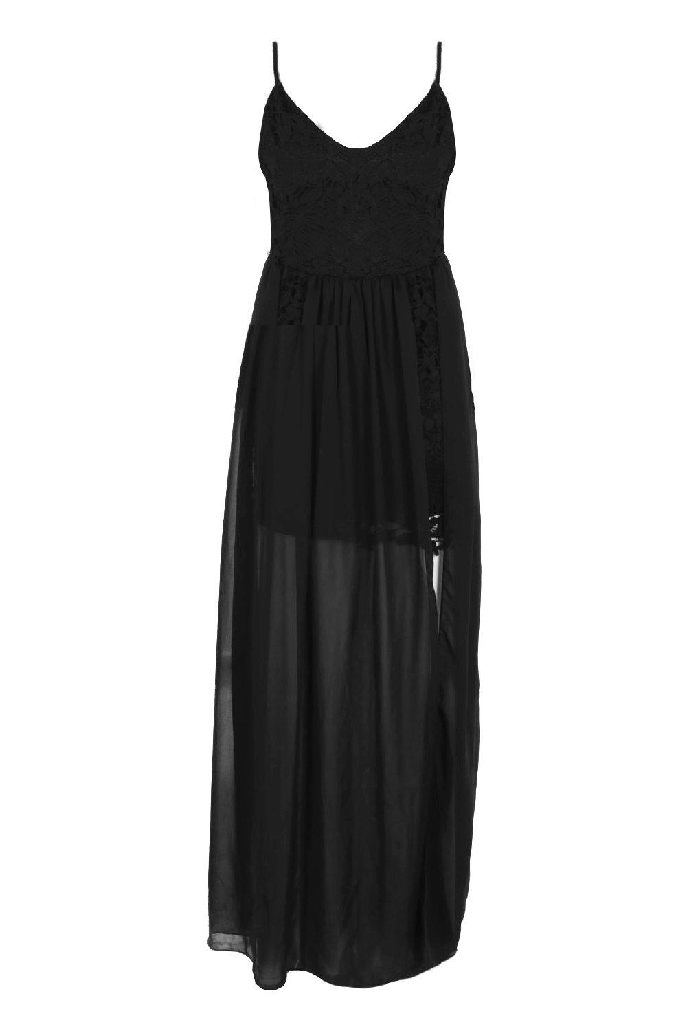Chiffon overlay maxi dress on sale