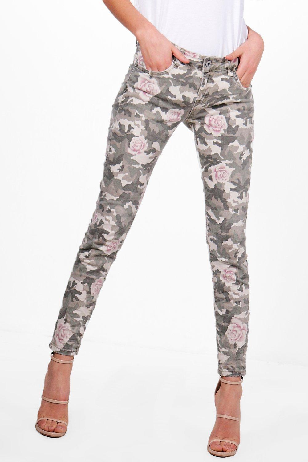 floral print skinny jeans