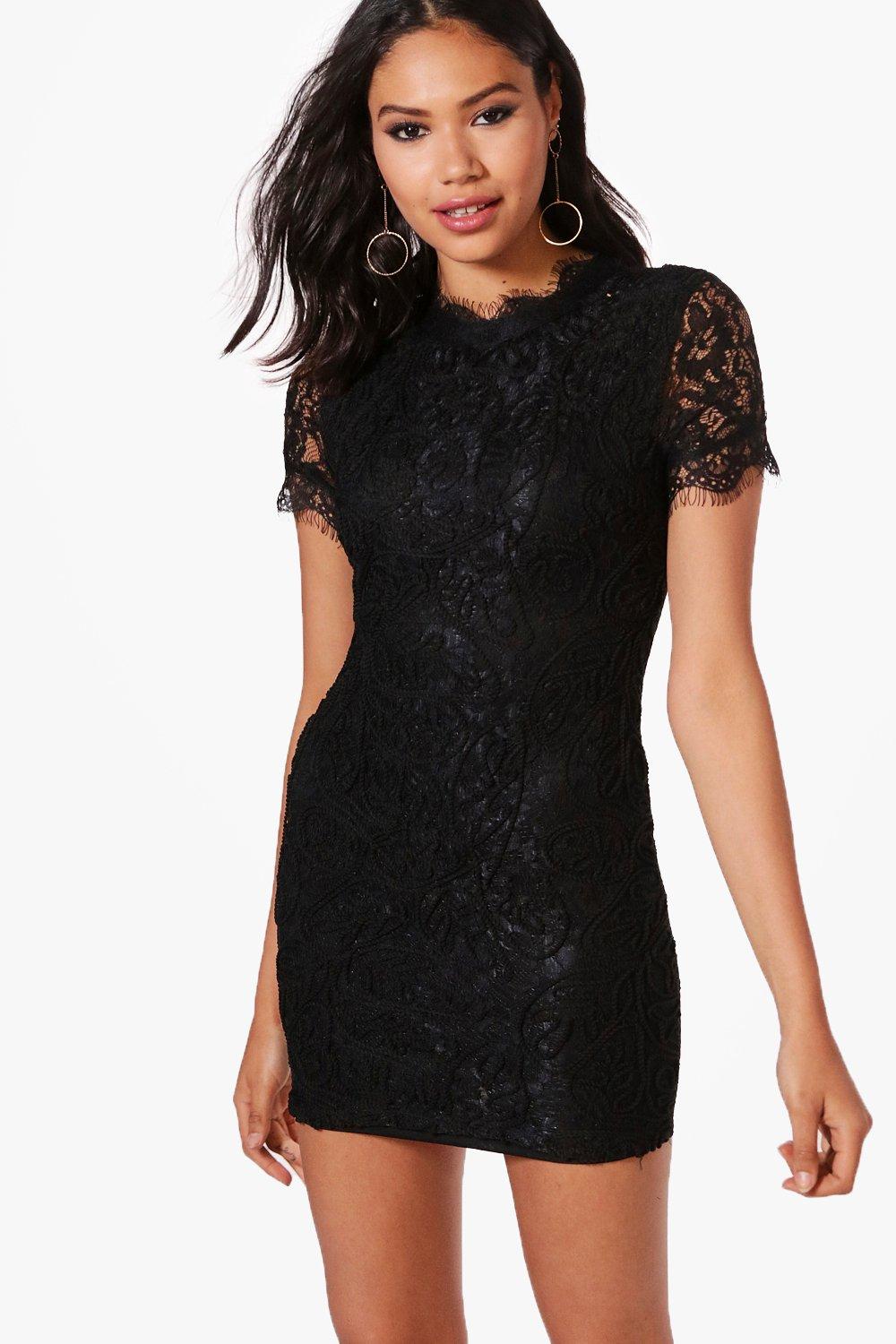 boohoo eyelash lace dress