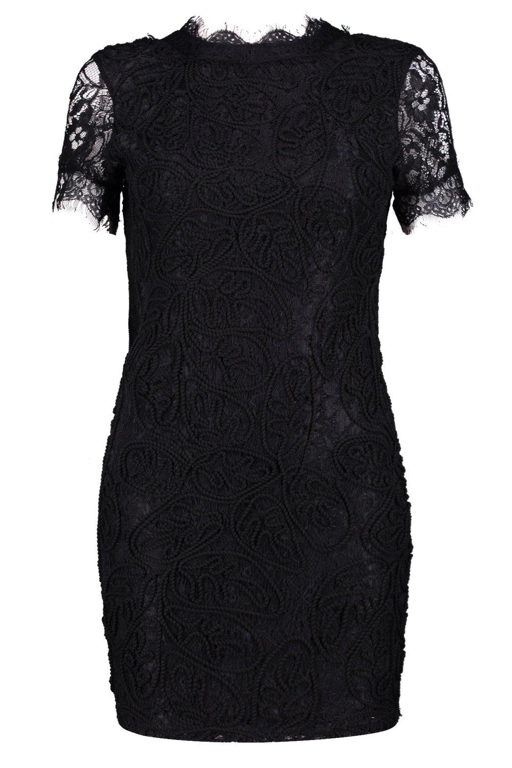 boohoo boutique eyelash lace midi dress