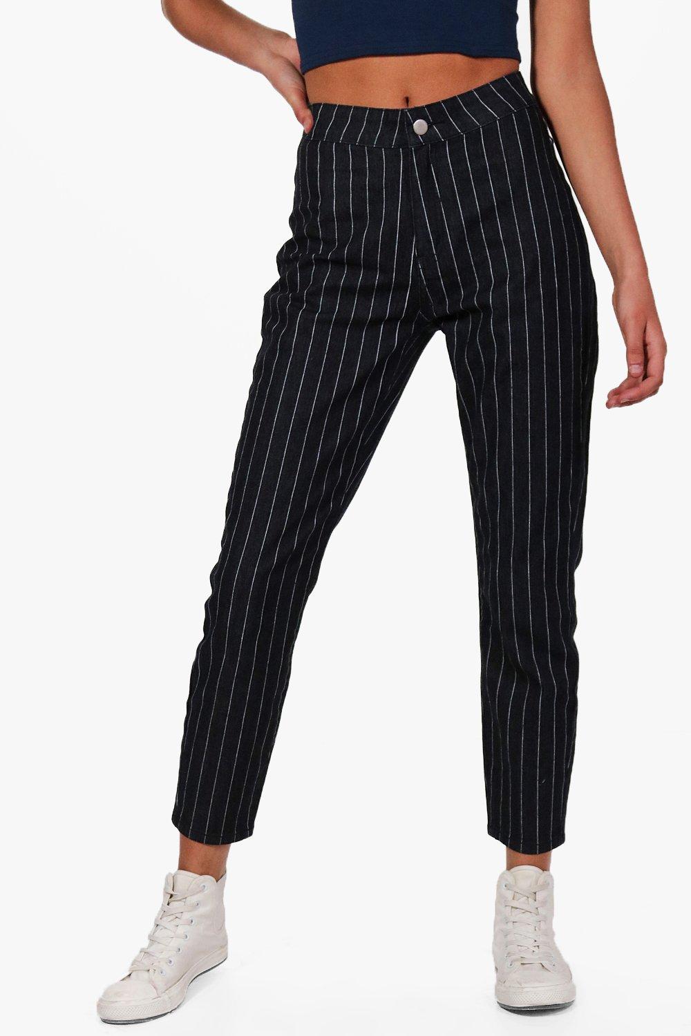 black striped jeans