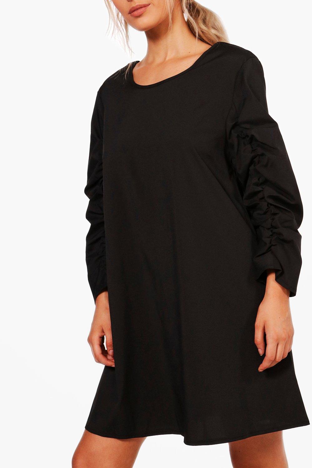ruched shift dress