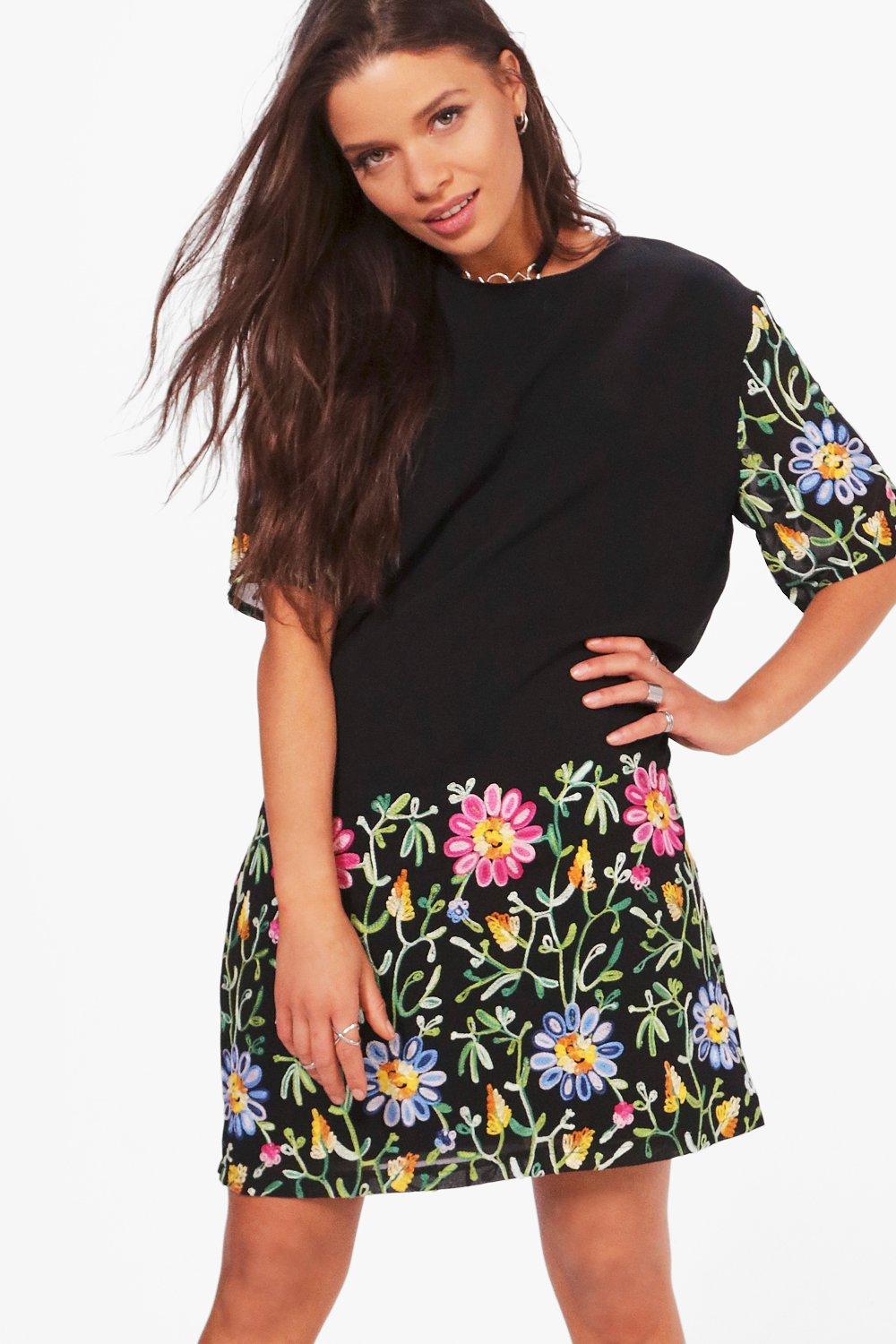 mesh shift dress