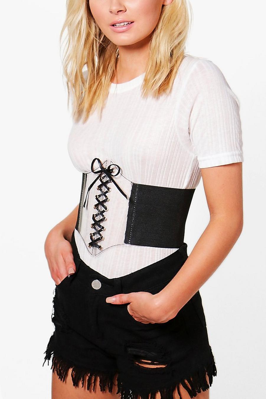 lily ceinture style corset transparente en simili image number 1