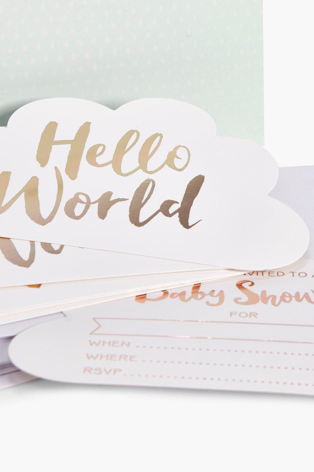 hello world baby shower invitations