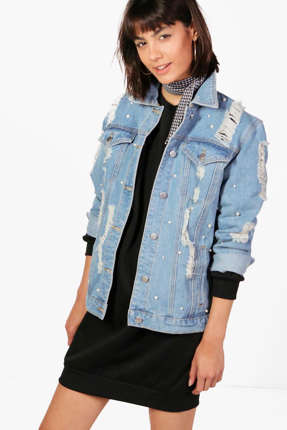 pearl denim jacket