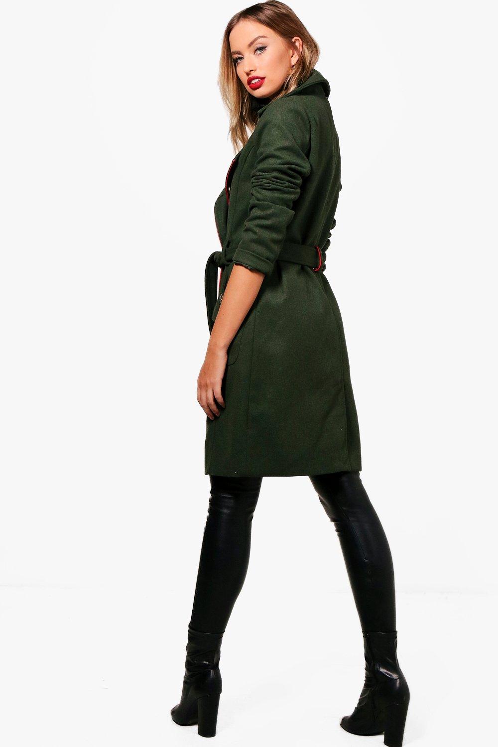 Boohoo military coat hotsell