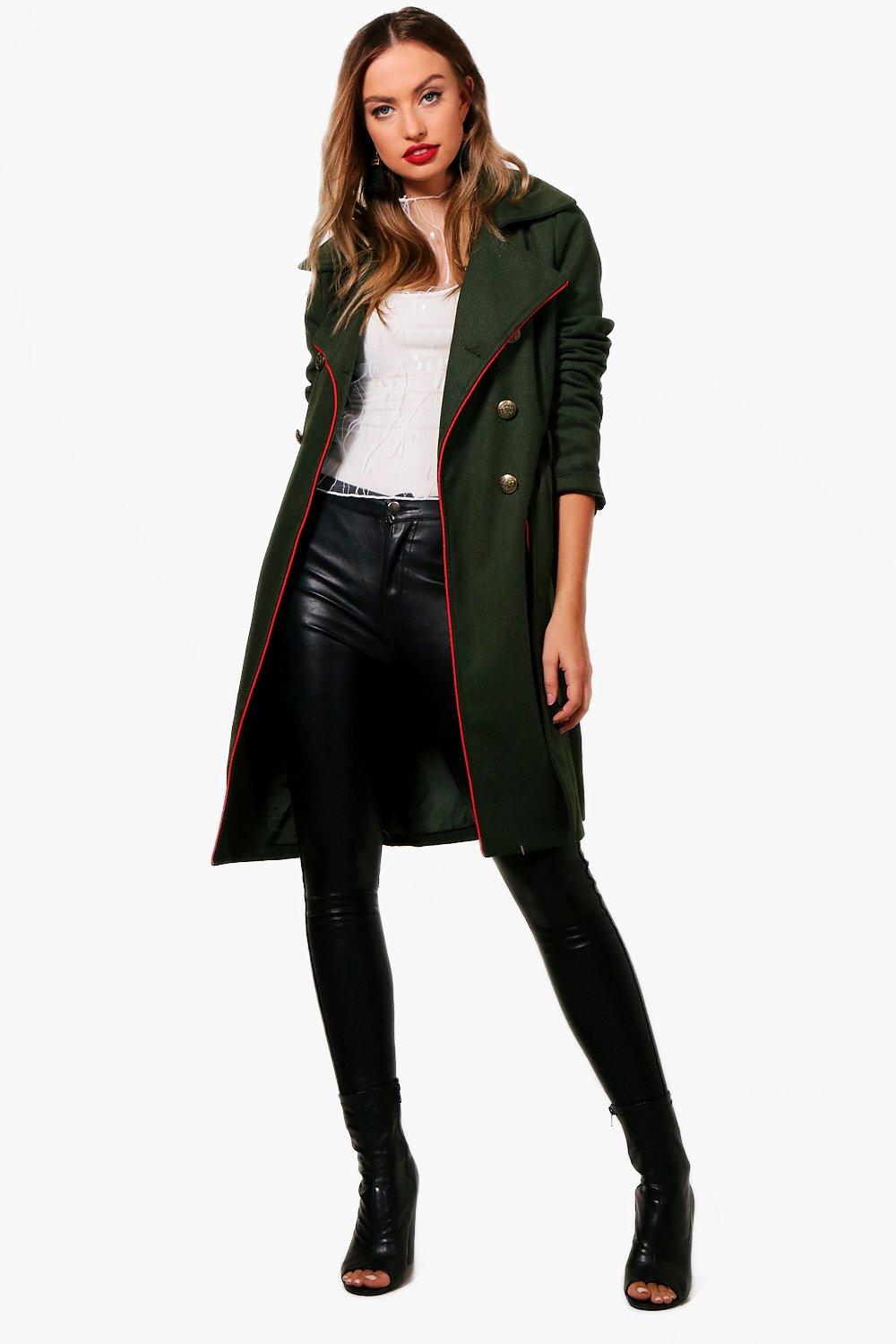 Belted clearance military jacket