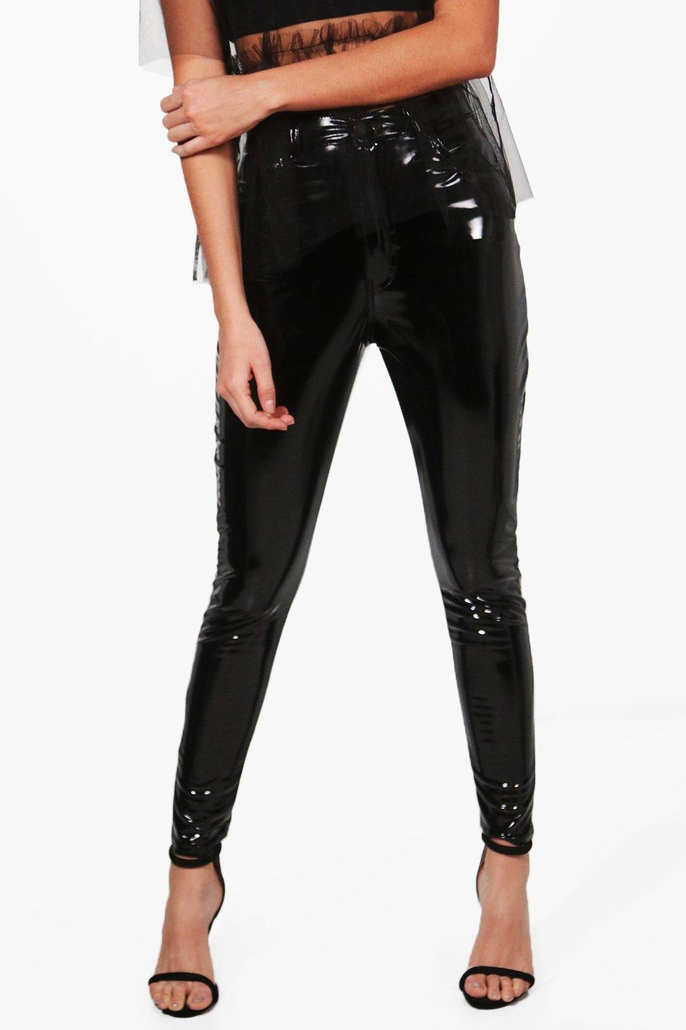 High shine vinyl Pants