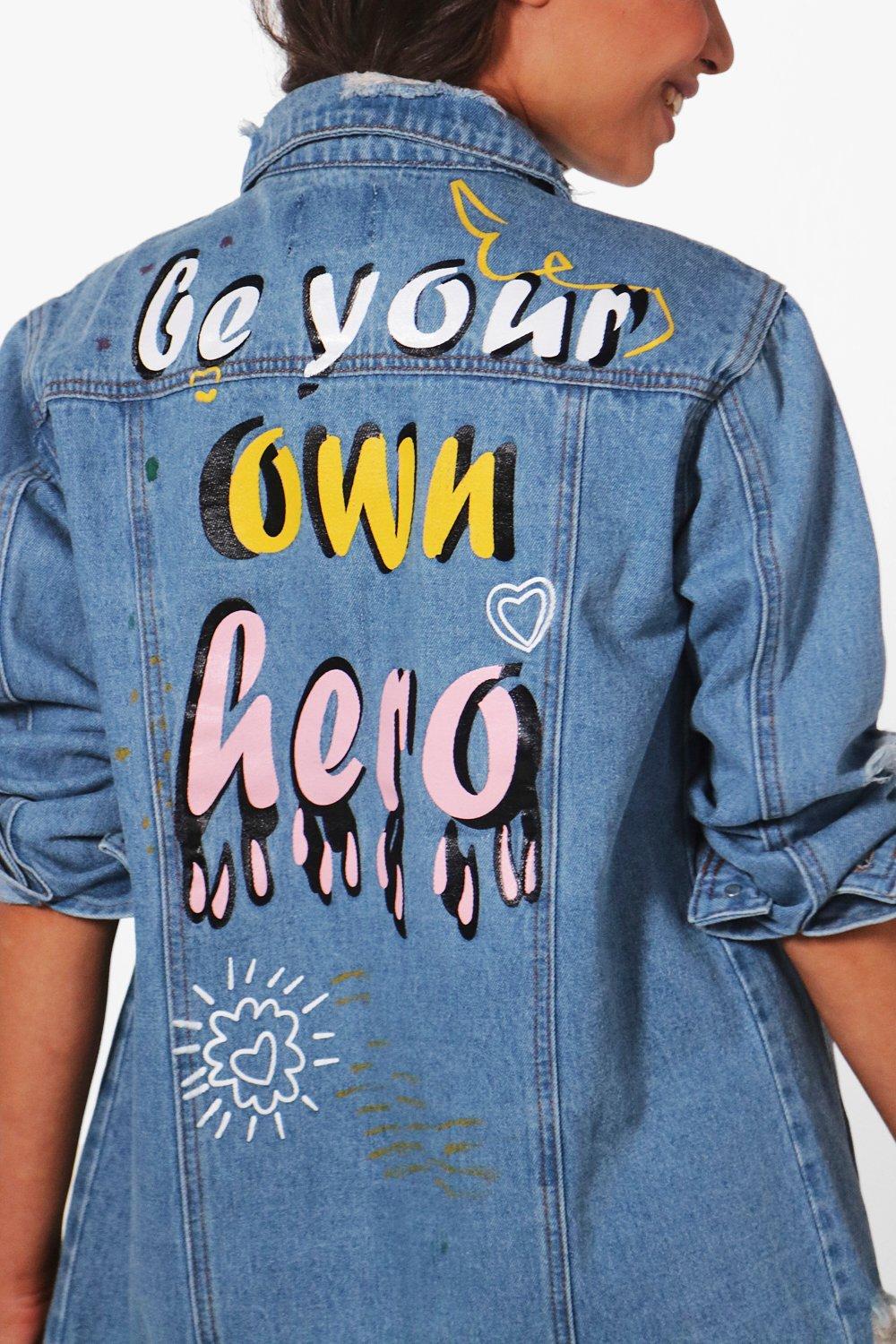 Veste en best sale jean peinte