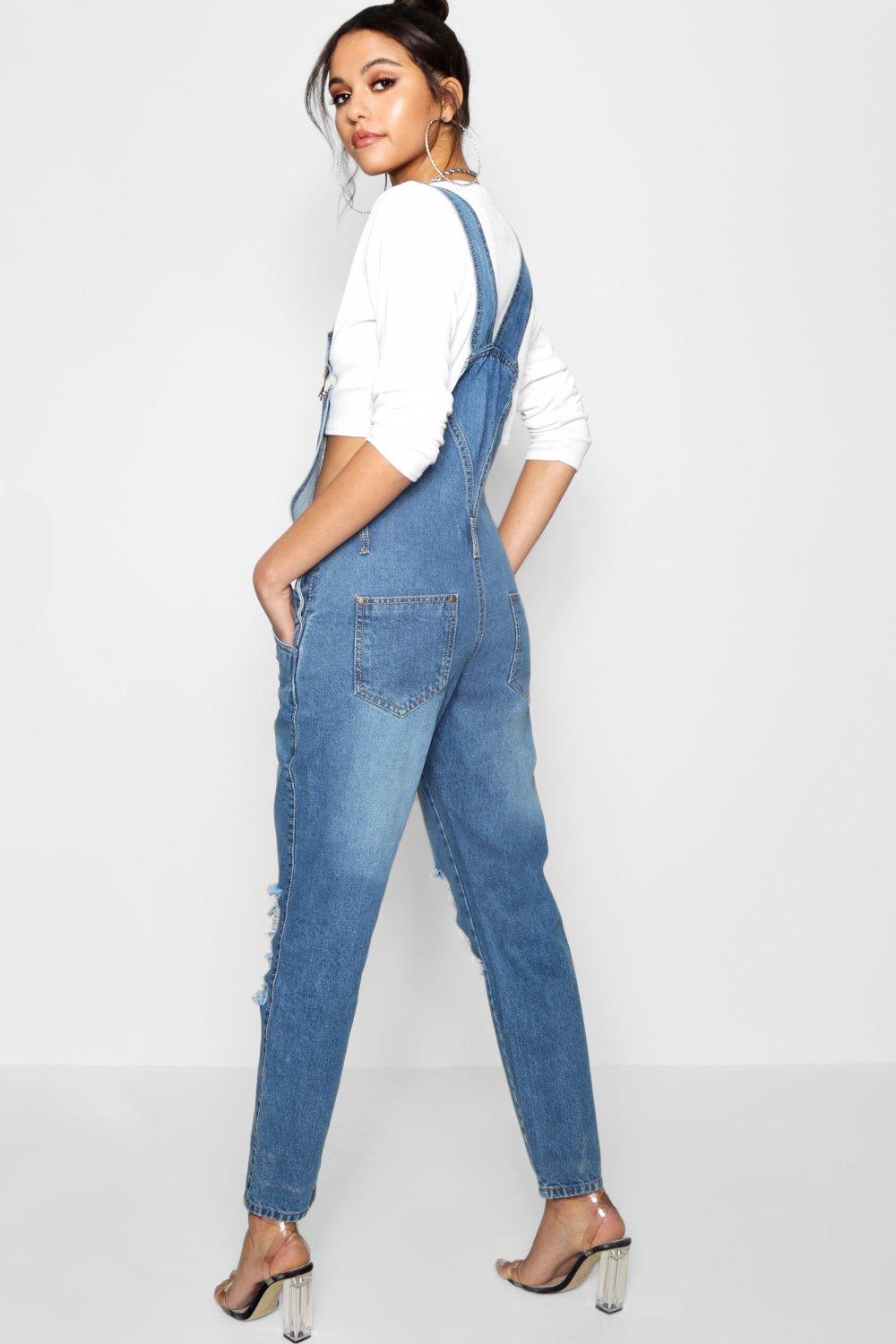 boyfriend denim dungarees