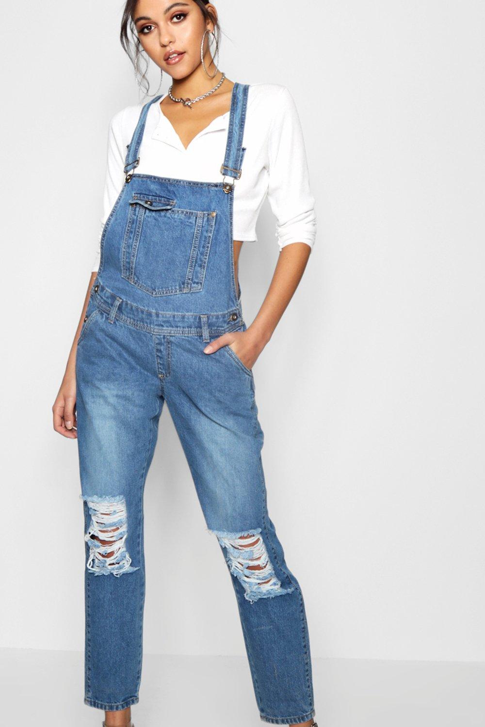 boyfriend denim dungarees