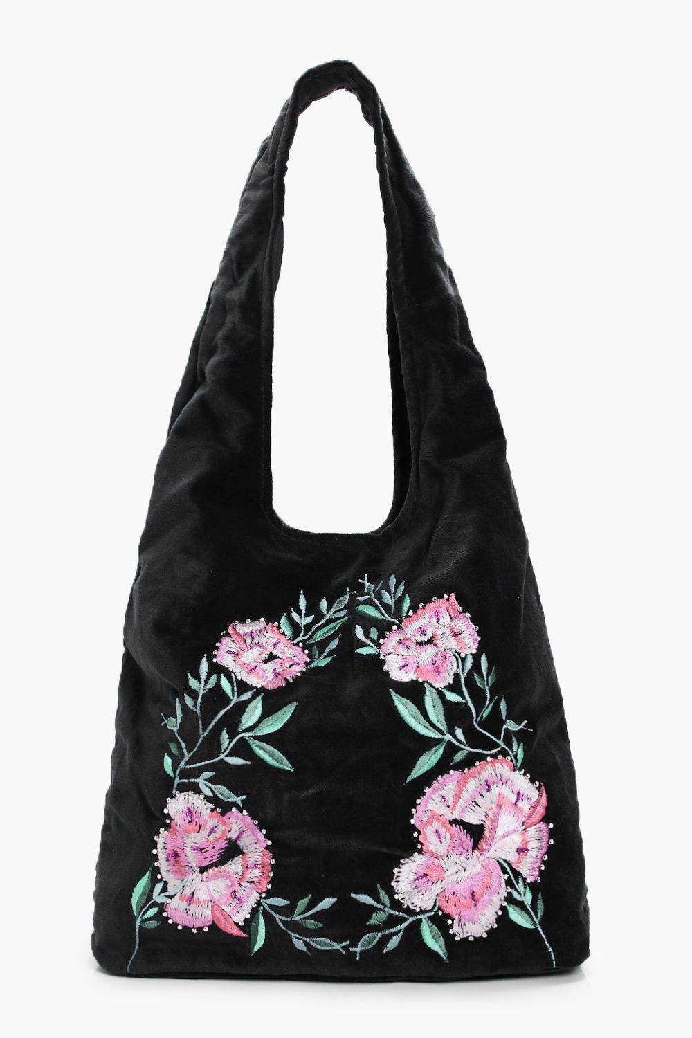 velvet hobo bag