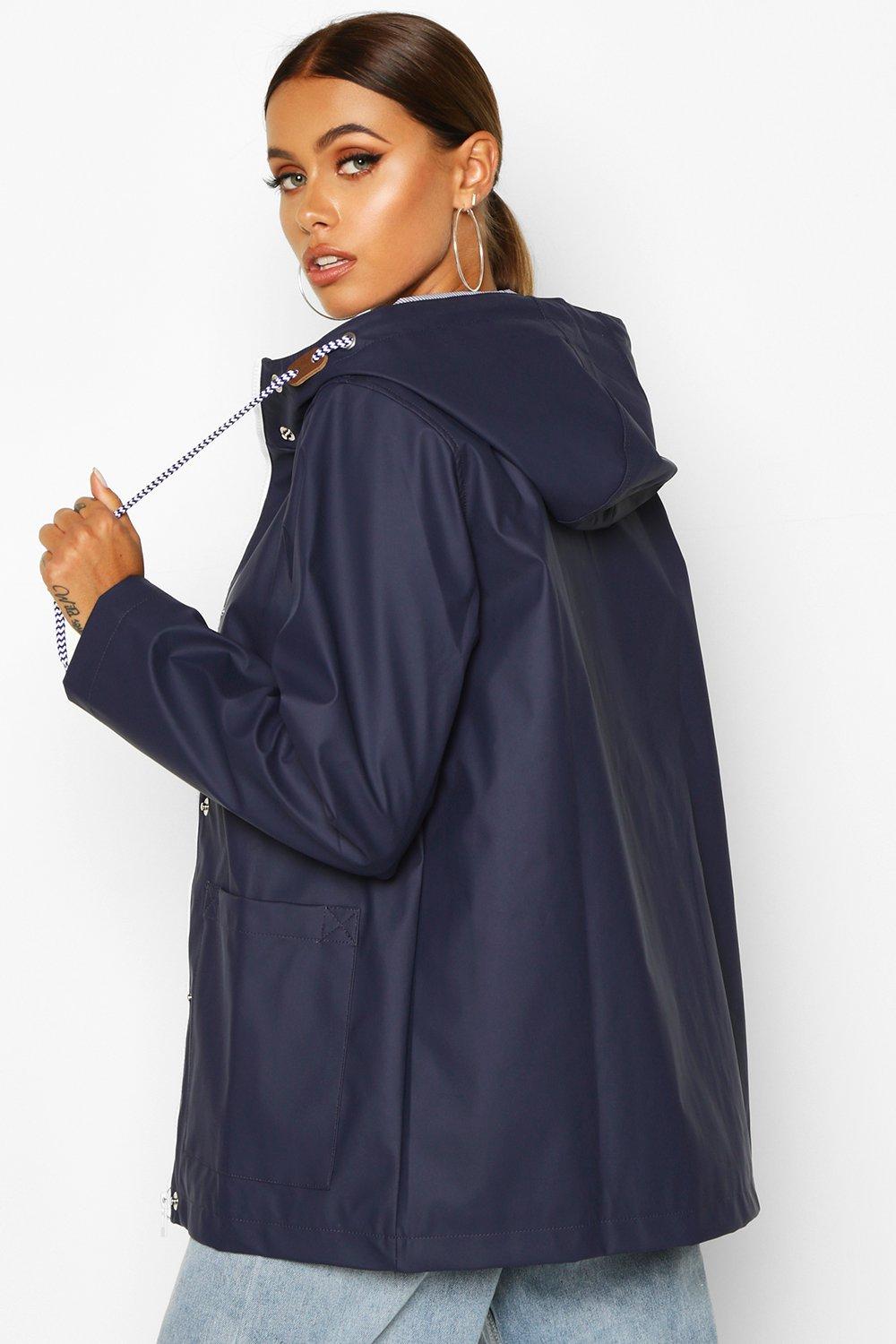 Womens rubber store rain mac