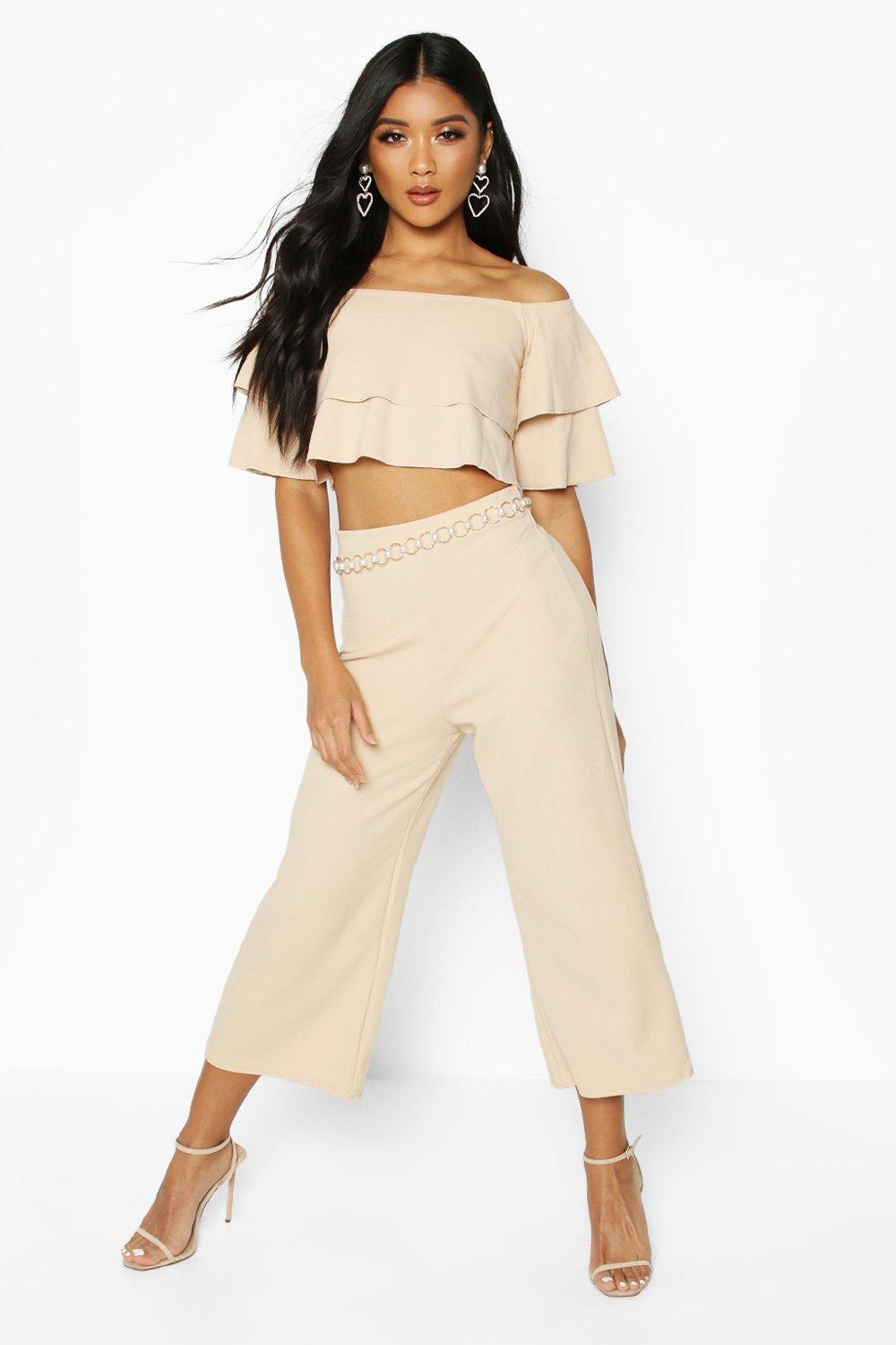 Two piece culotte set sales