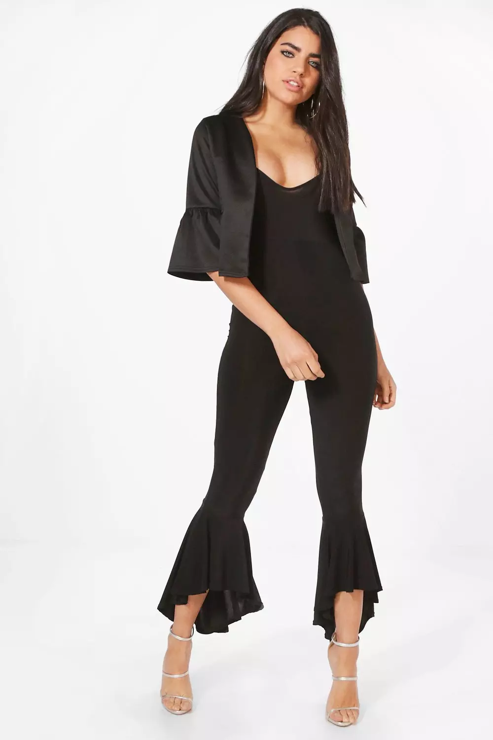 Frill best sale hem jumpsuit