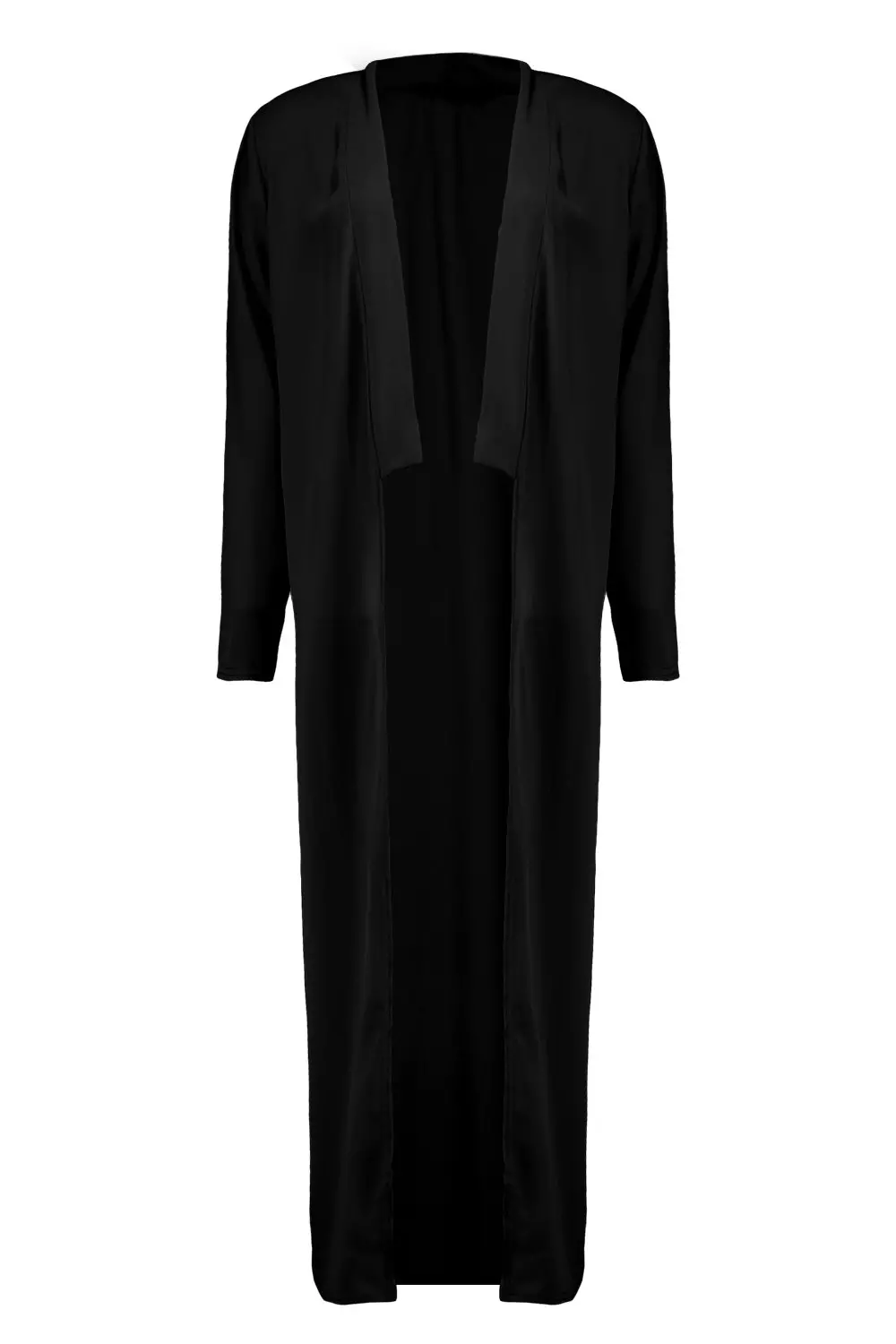 Black Isabelle Step Collar Lightweight Duster alternative image