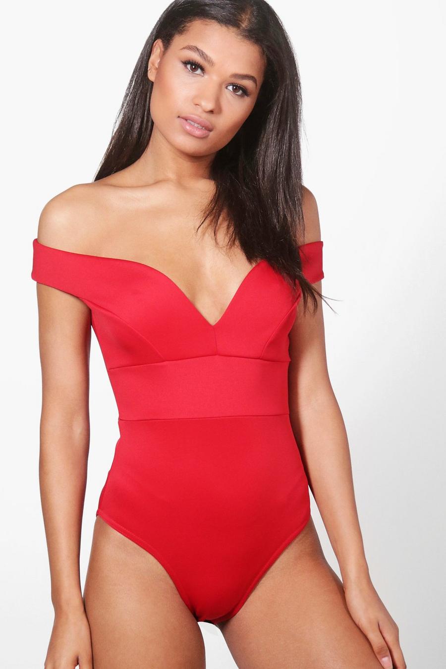 Sweetheart Off The Shoulder Bodysuit image number 1