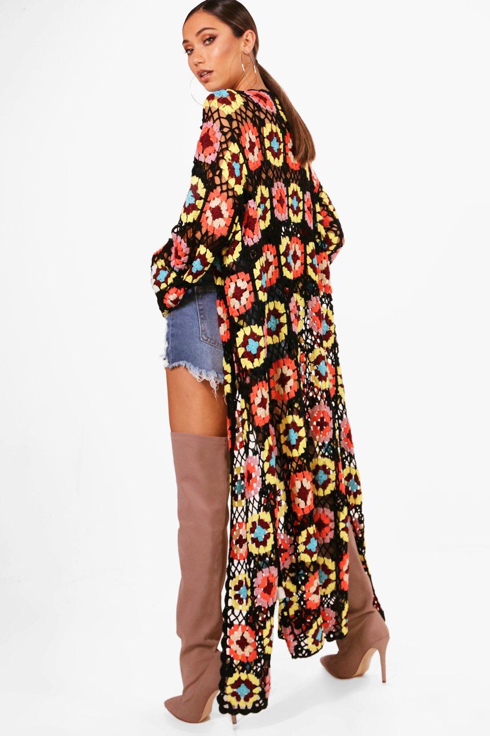 Women's Premium Crochet Maxi Cardigan | Boohoo UK