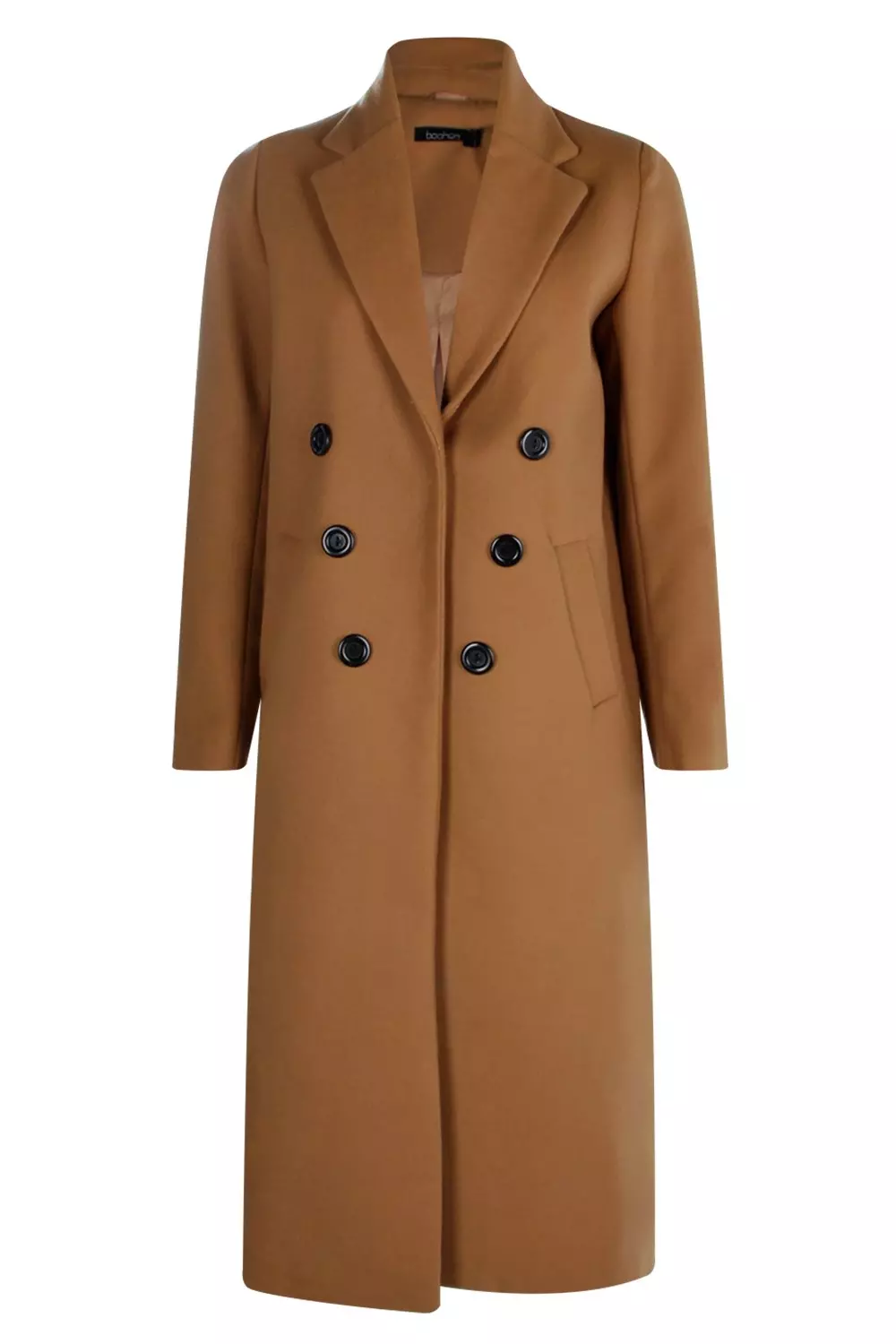 Warehouse double breasted on sale coat in camel