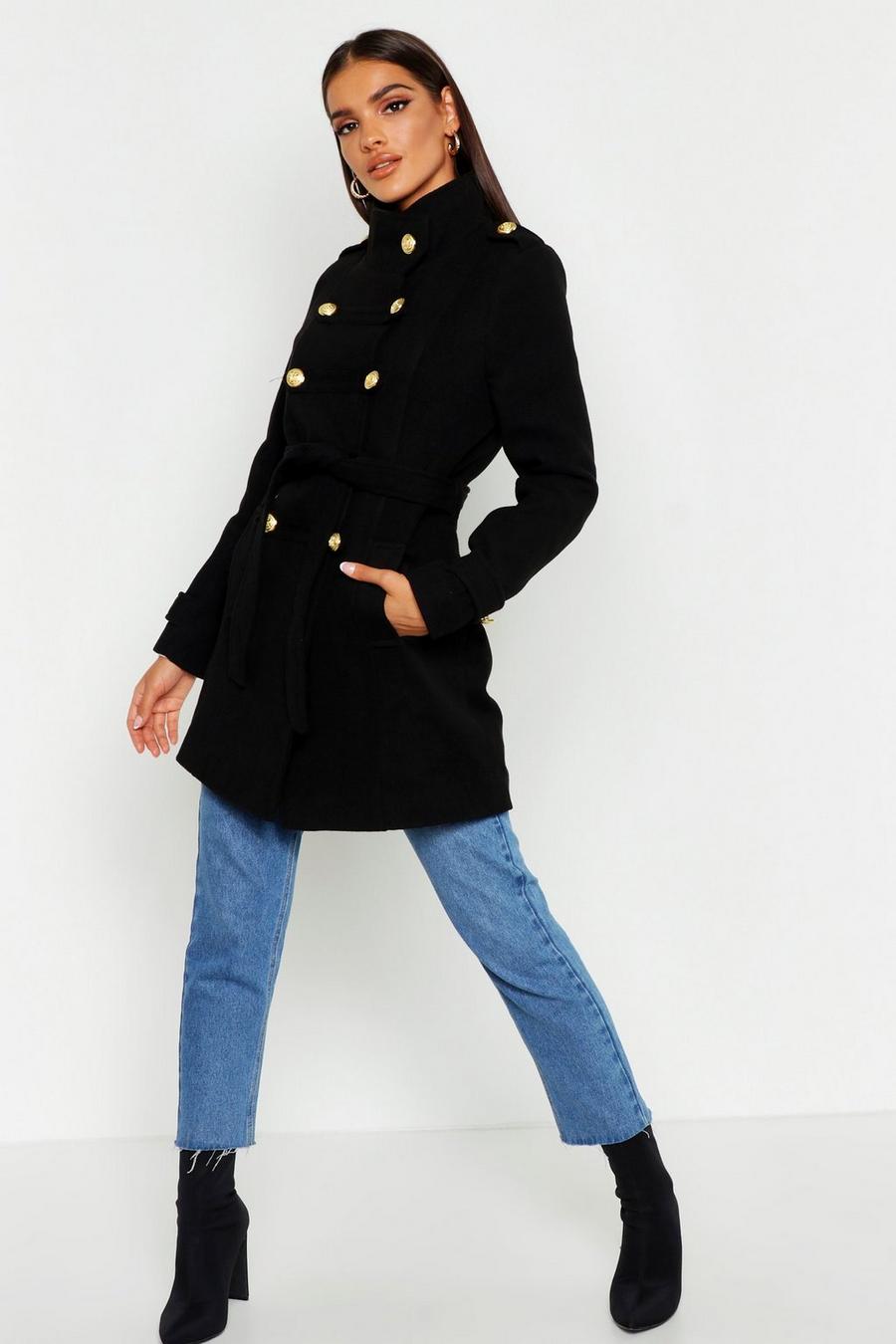 Plus - Manteau militaire look laine image number 1