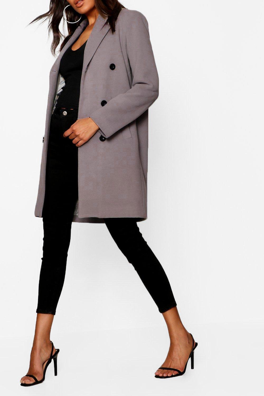 boohoo grey coat