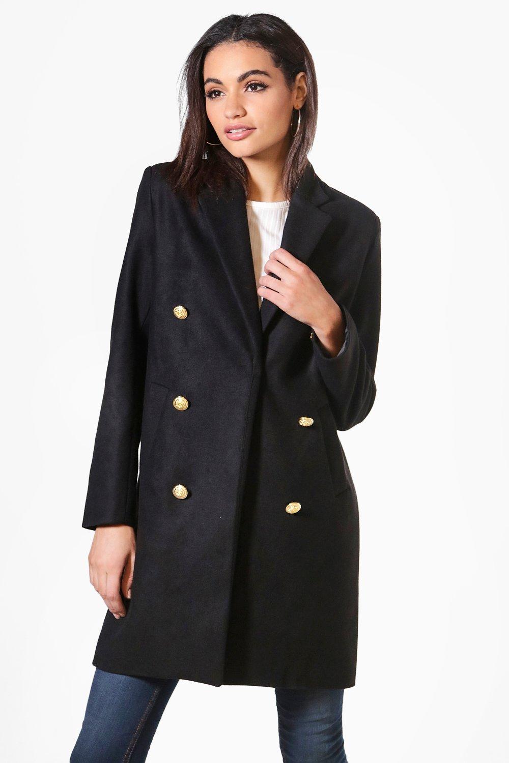 military double breasted coat