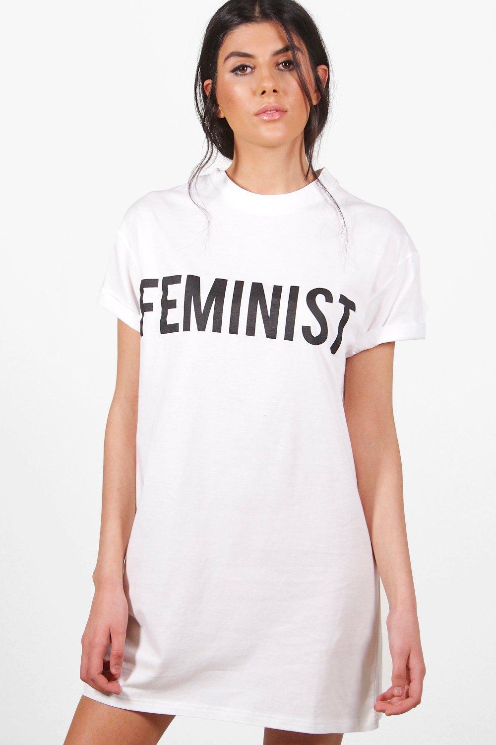 white slogan t shirt dress