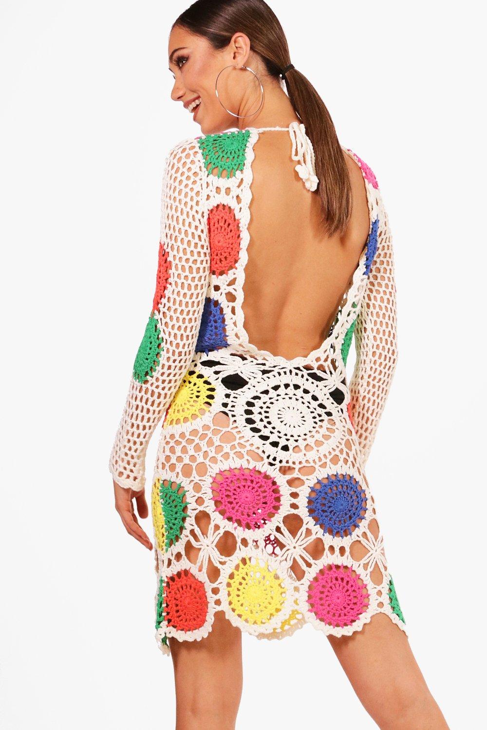 boohoo crochet dress