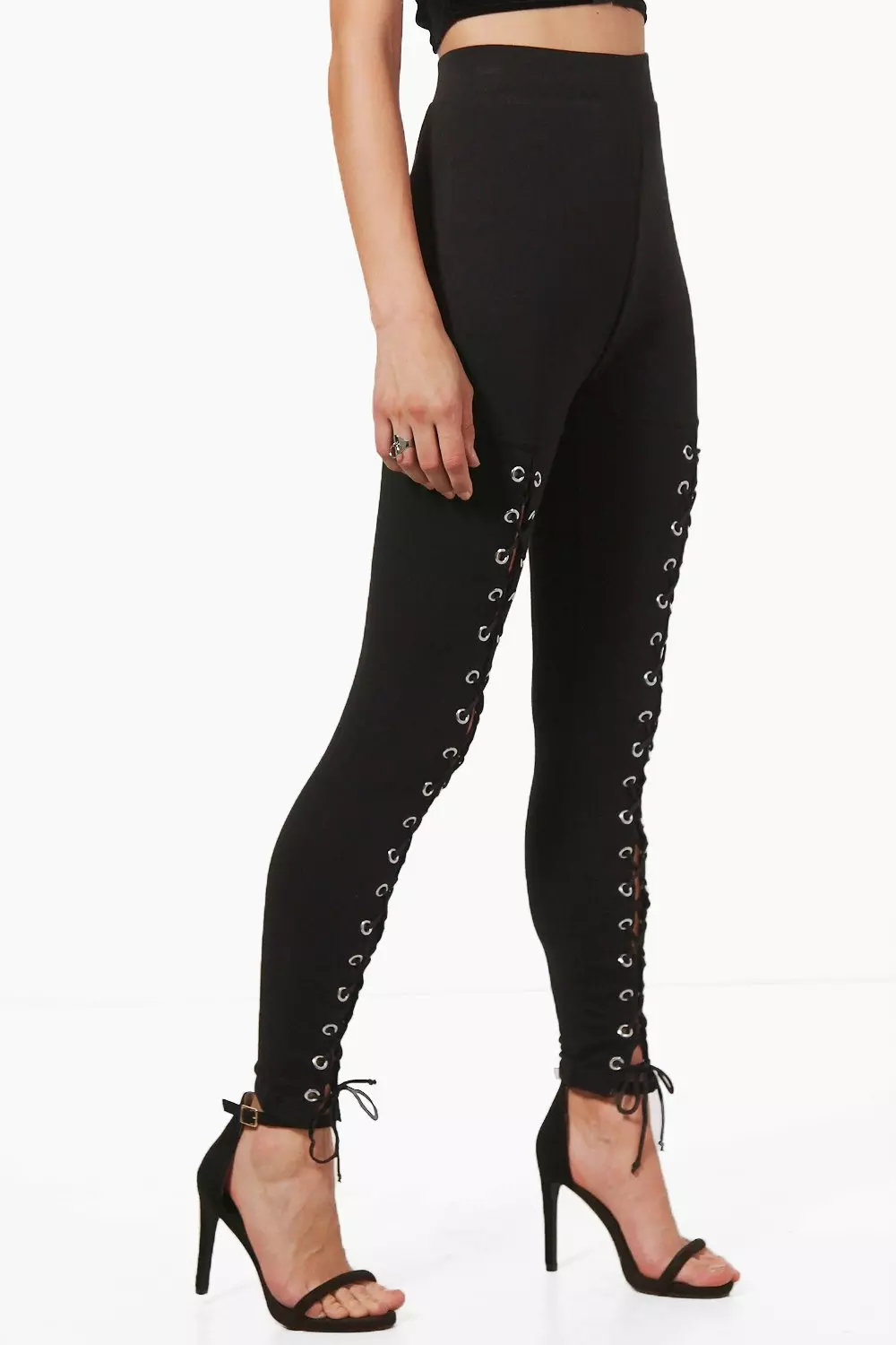 Lattice Hem Capri Legging