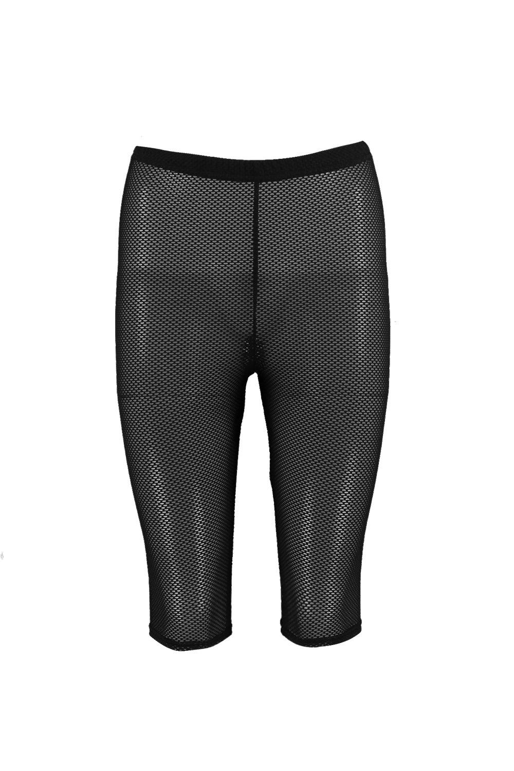 Black Sheer Mesh Ruched Leggings – Marie B