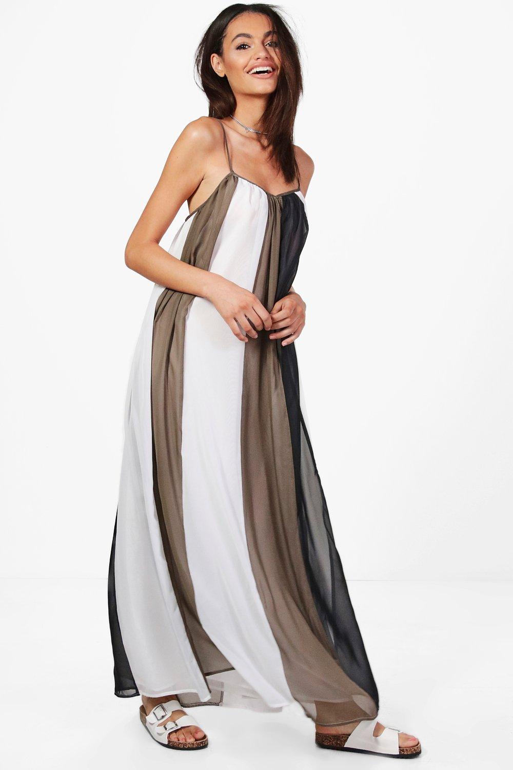 boohoo striped maxi dress