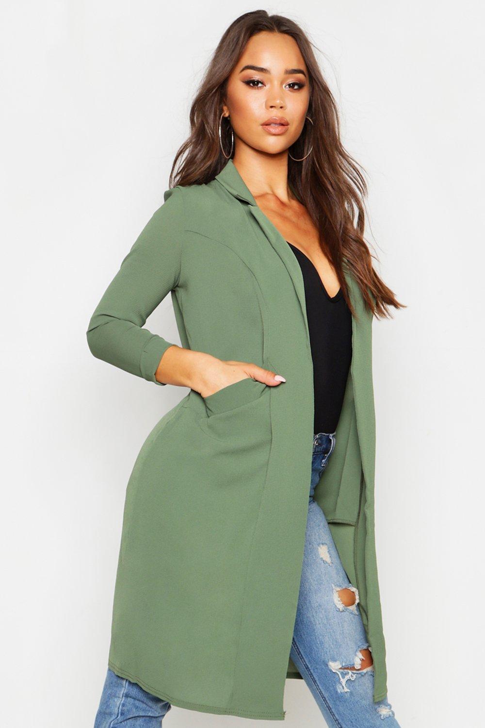 Woven Pocket Duster boohoo USA