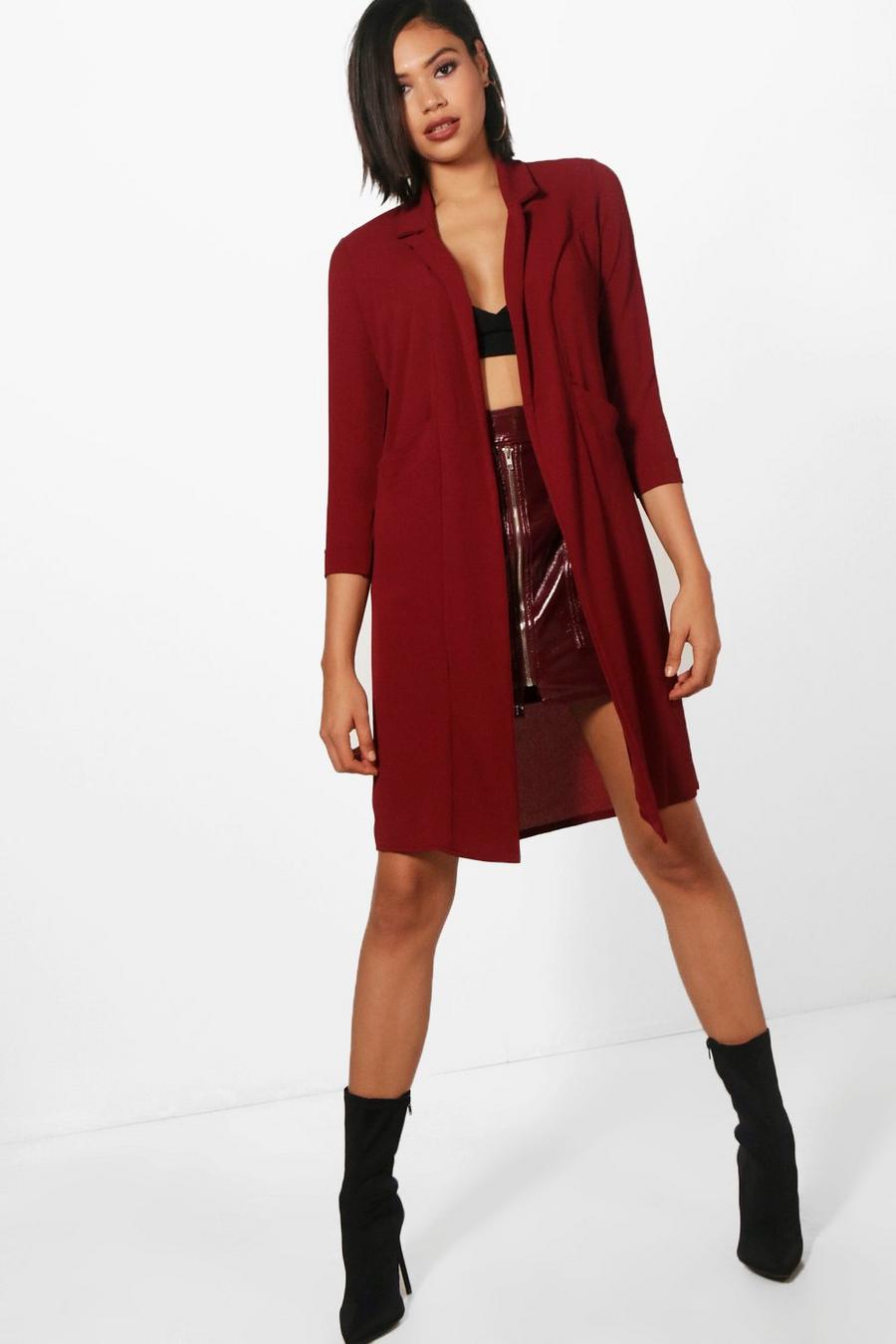 Wine Woven Pocket Duster image number 1