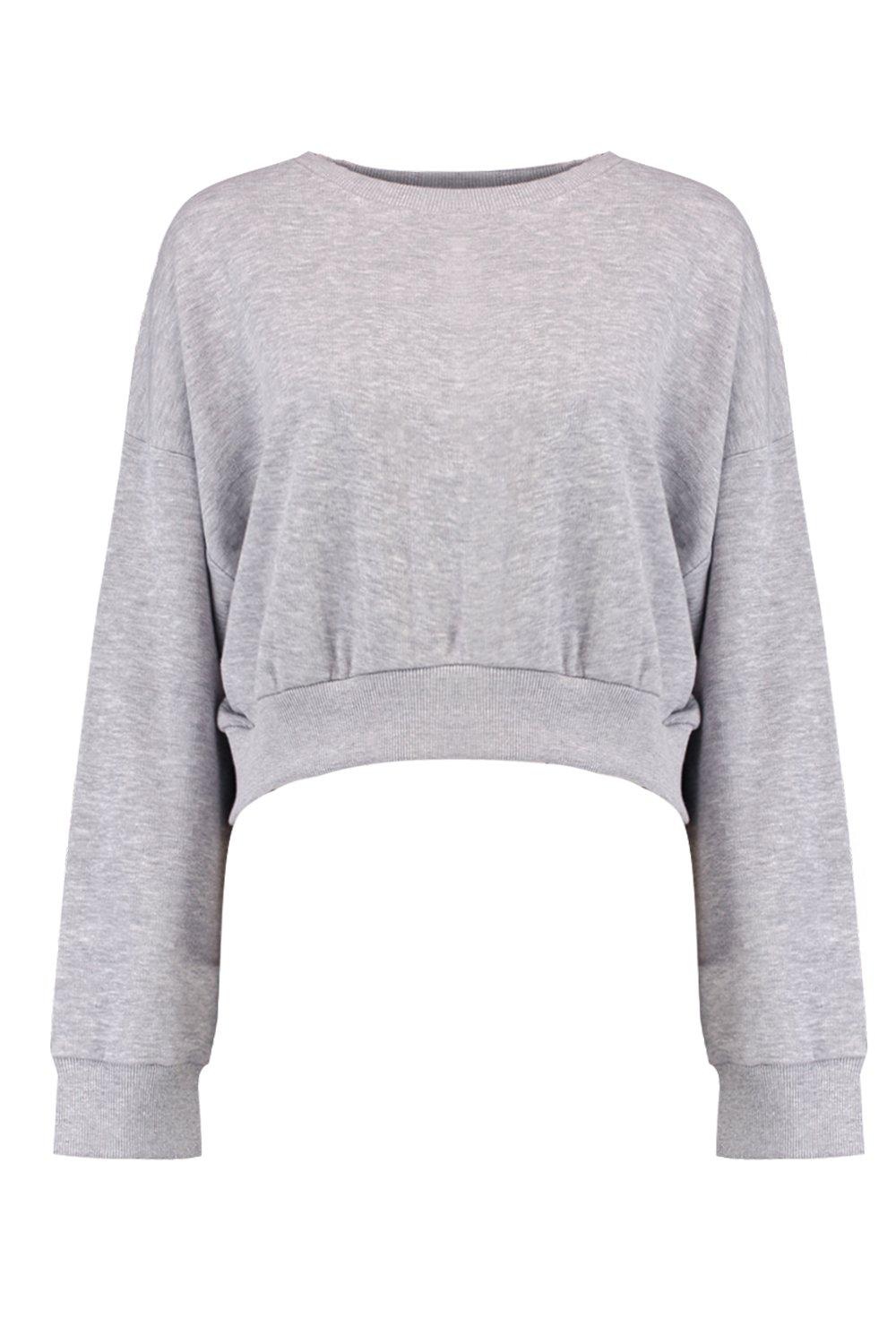 boohoo cropped sweatshirt