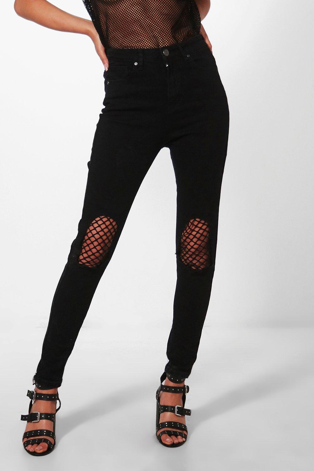 black molly skinny fit trousers