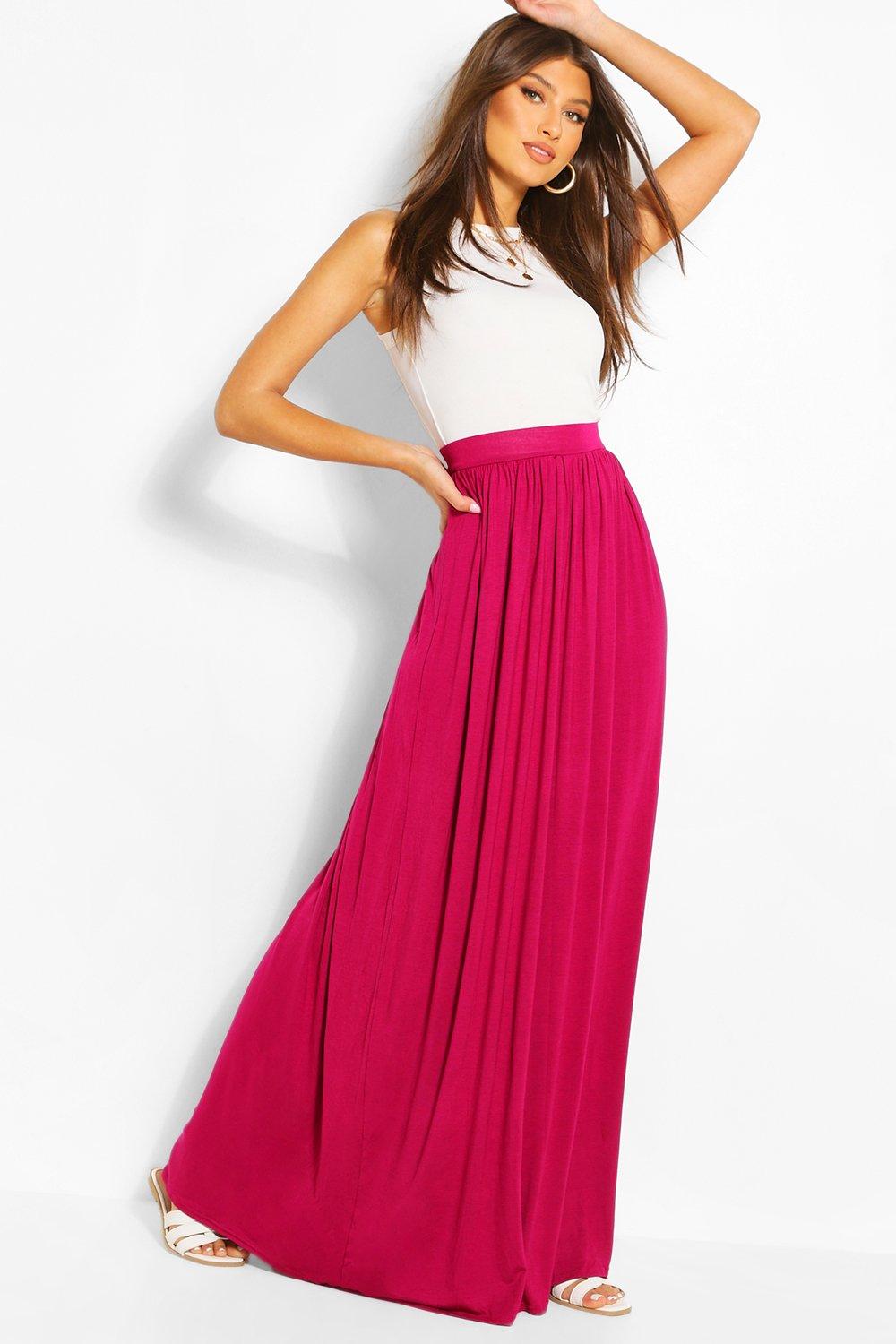boohoo jersey maxi skirt