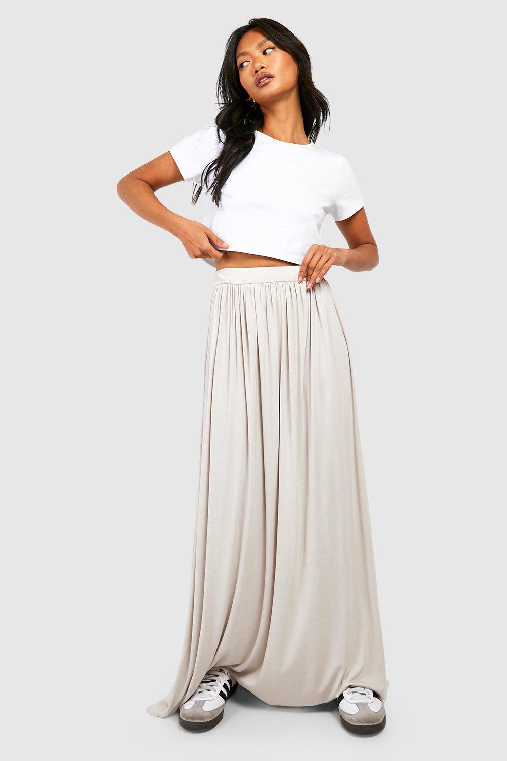 Basics High Waisted Jersey Maxi Skirt