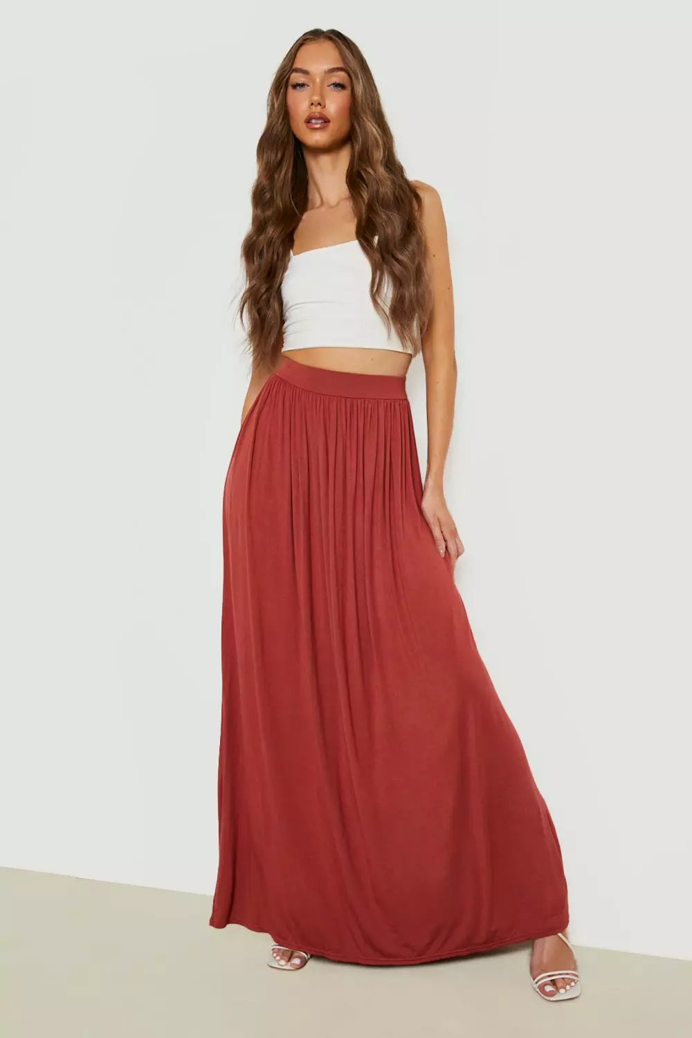 High waisted cheap jersey skirt