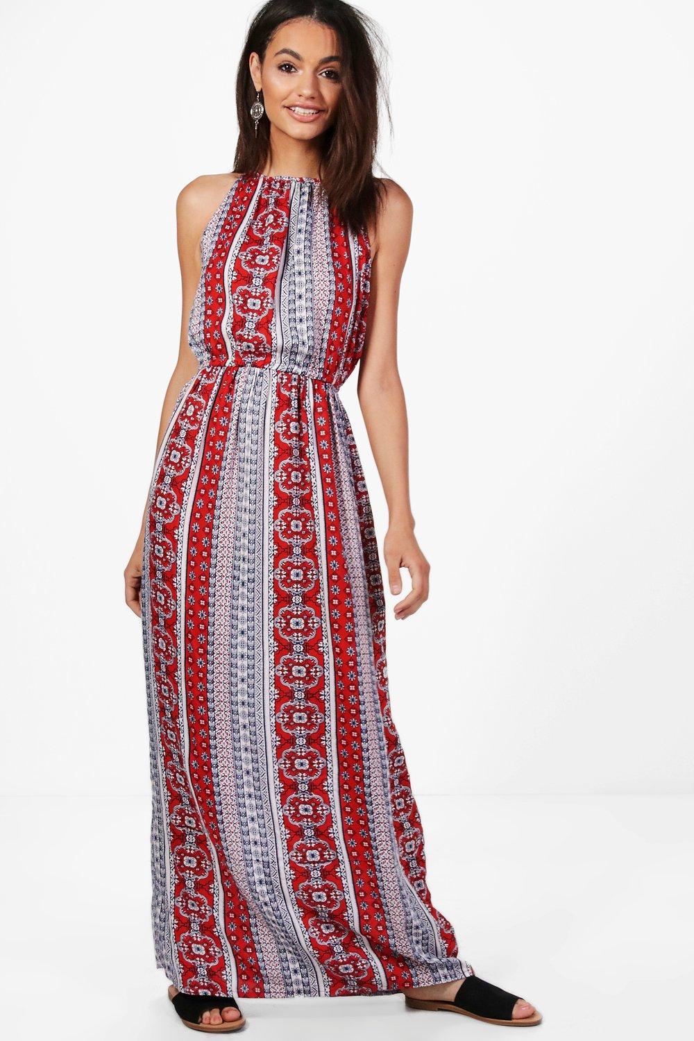 high neck maxi dress uk